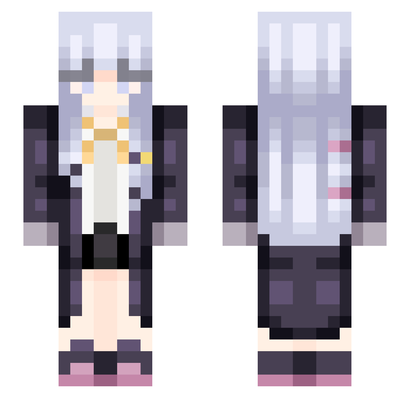 TounWatanabe Minecraft skin, front and back view