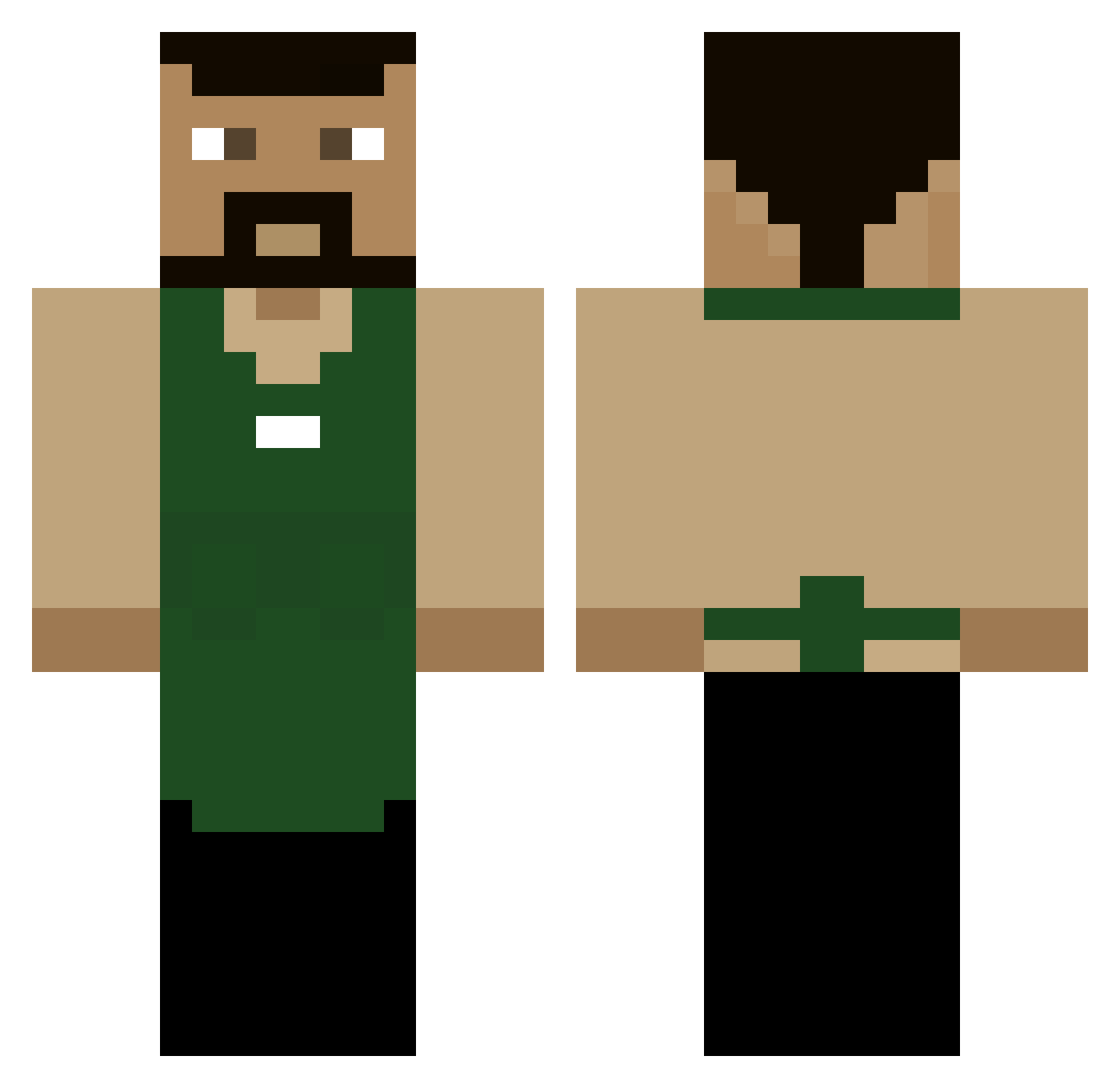 Althing Minecraft skin, front and back view