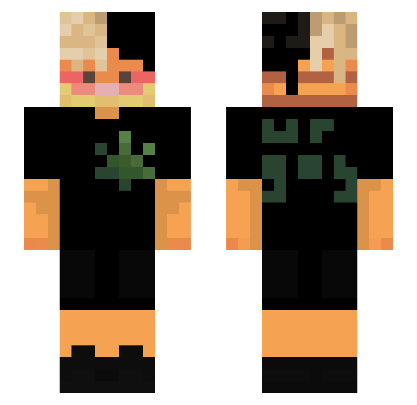 mgdasilva Minecraft skin, front and back view
