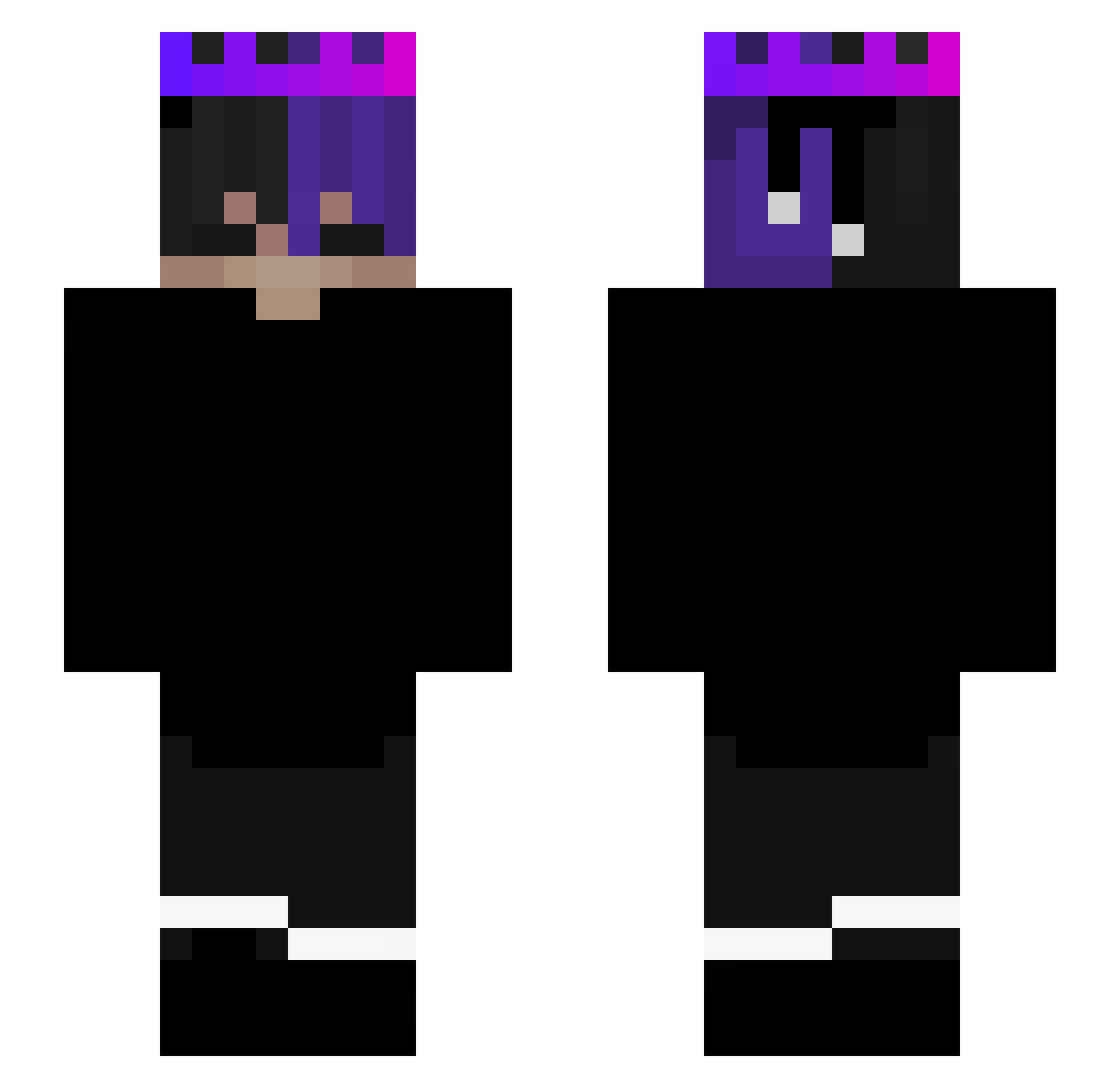 PeedroEscurecido Minecraft skin, front and back view