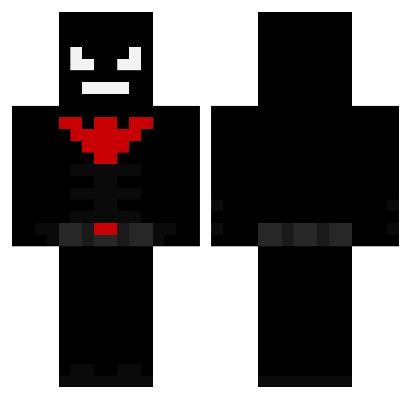 7hin Minecraft skin, front and back view