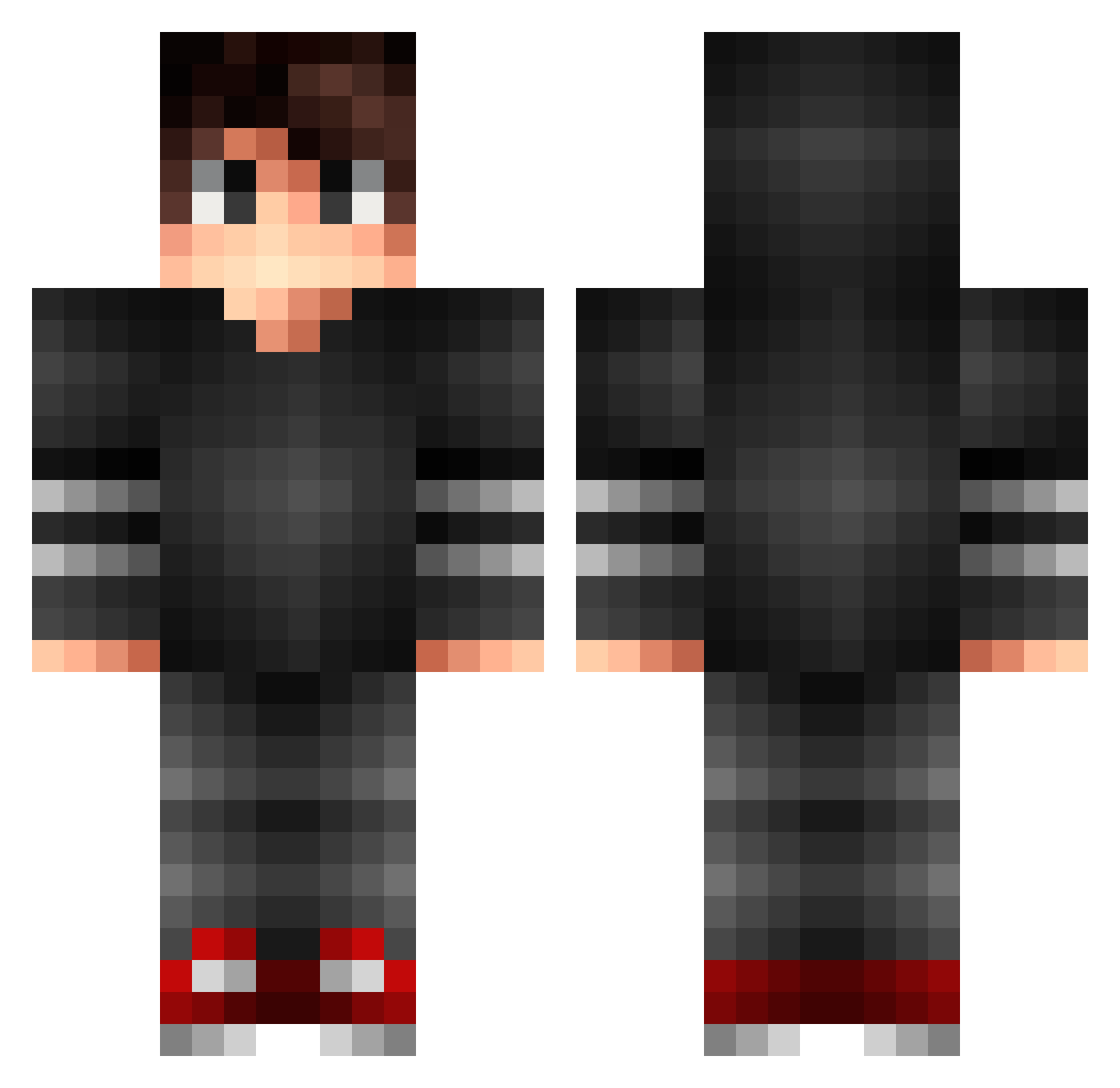__XP__ Minecraft skin, front and back view