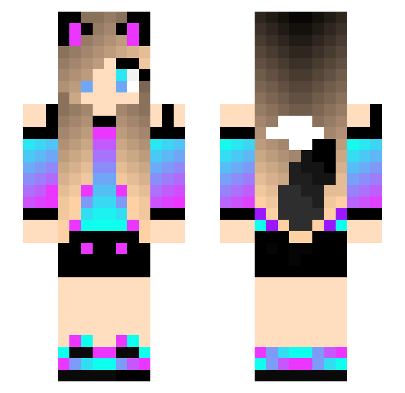 Recy01 Minecraft skin, front and back view