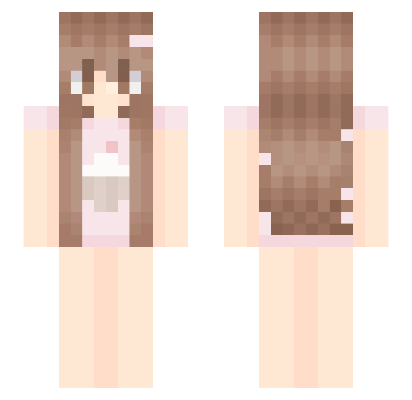 ceiqm Minecraft skin, front and back view