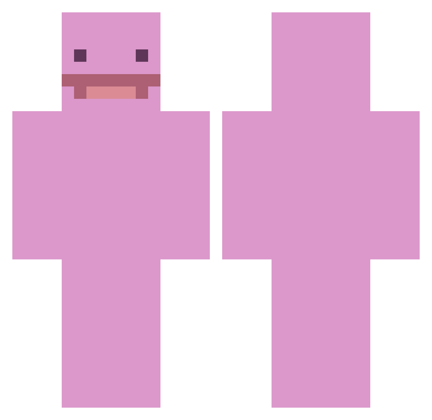 SamSung_hyun Minecraft skin, front and back view
