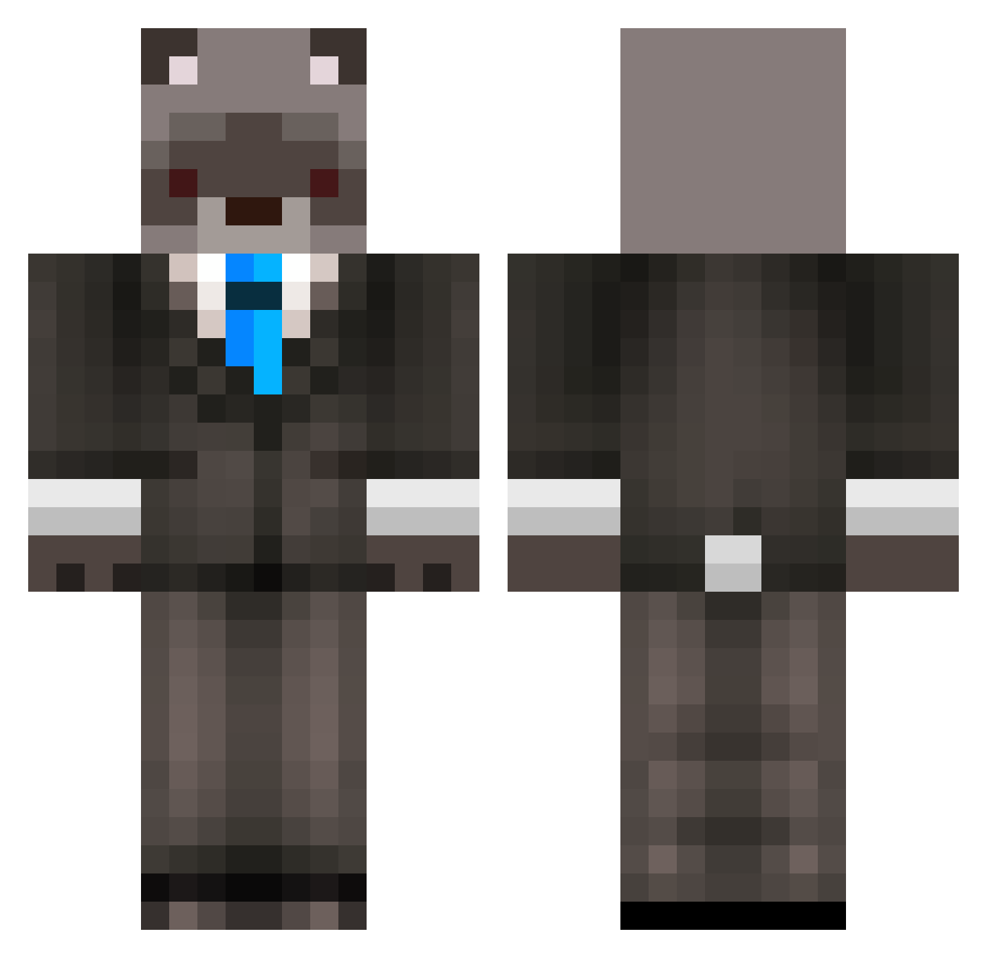 Yokaighoroshi Minecraft skin, front and back view