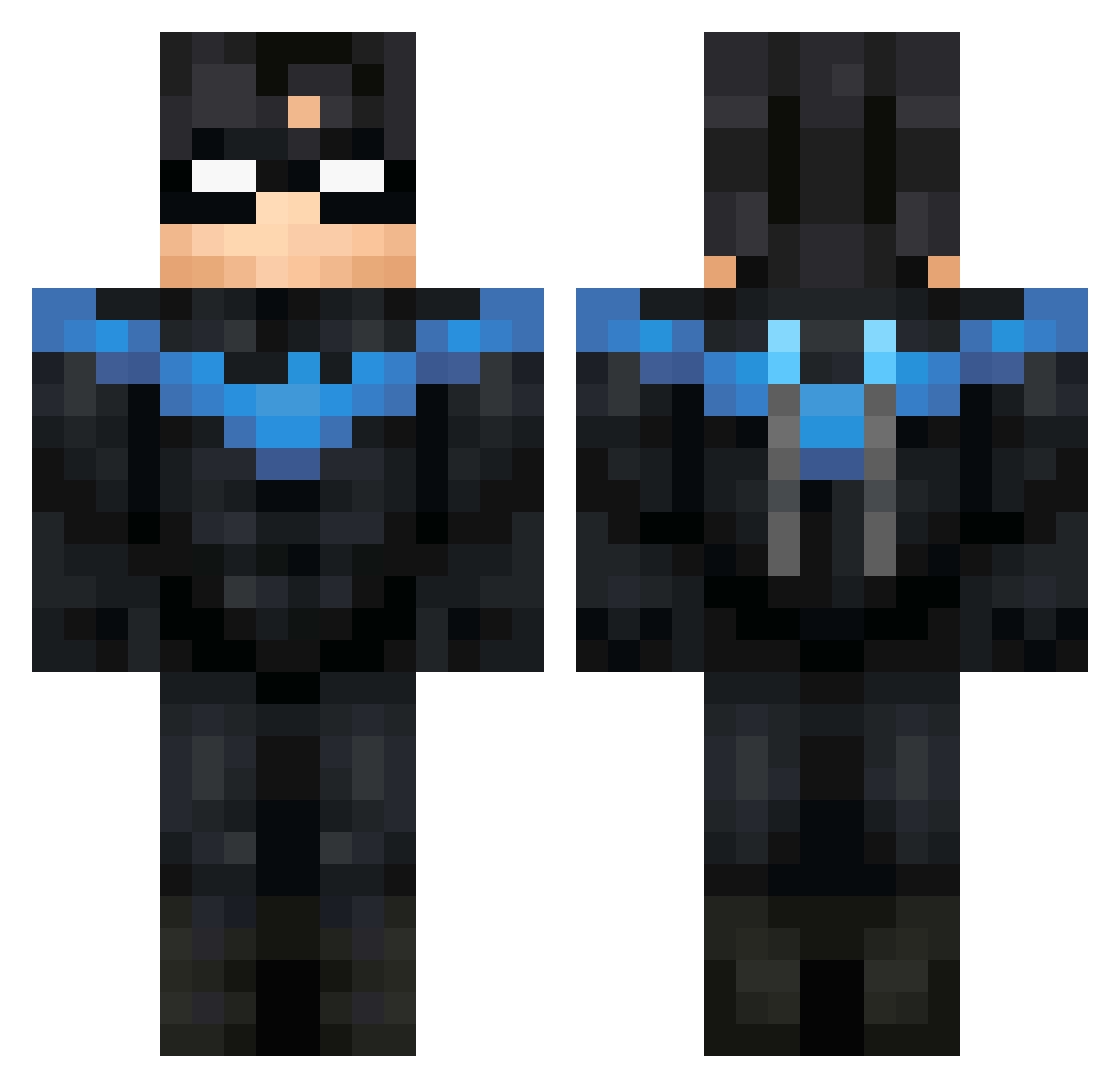 Giillyy Minecraft skin, front and back view