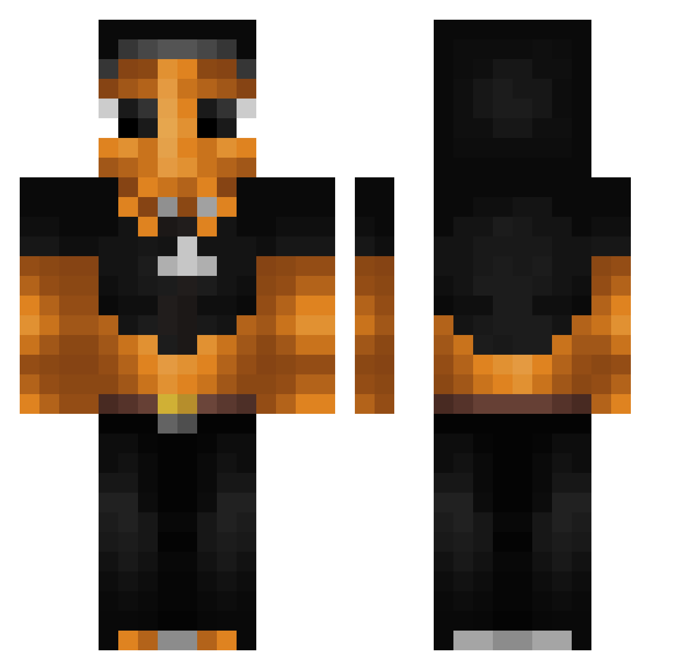 ZwiiingZZZ Minecraft skin, front and back view