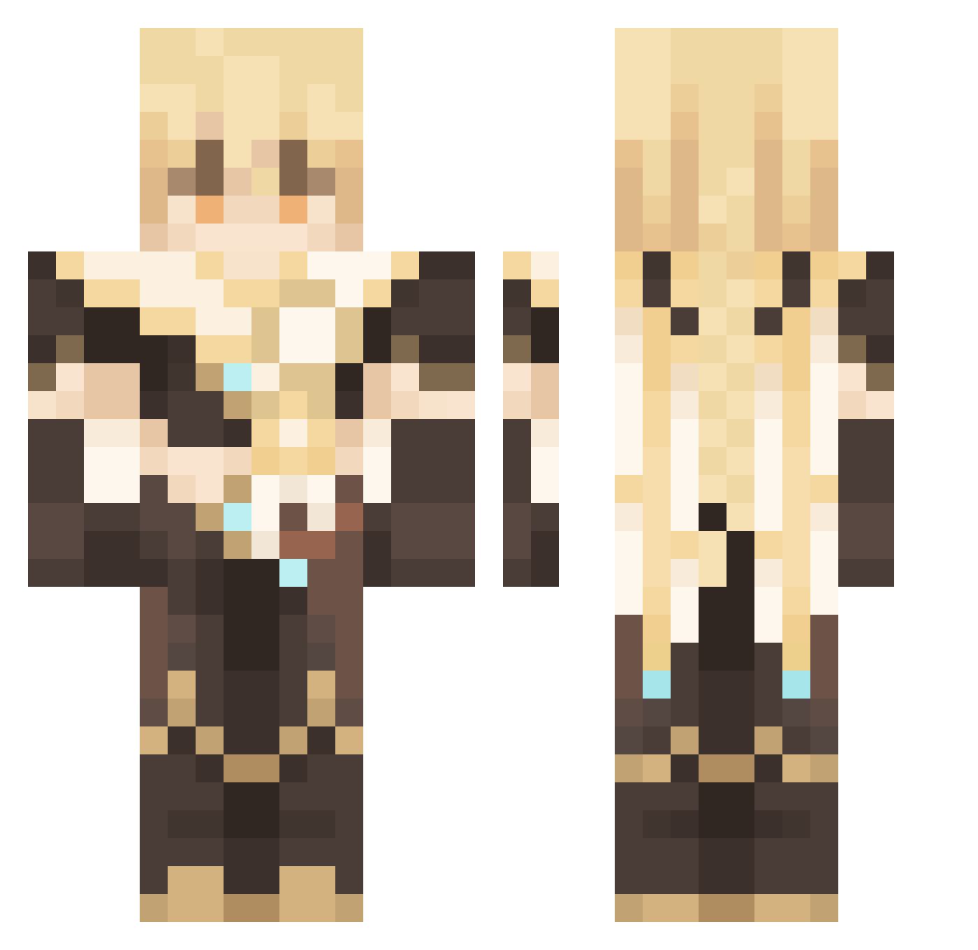 Valtos Minecraft skin, front and back view