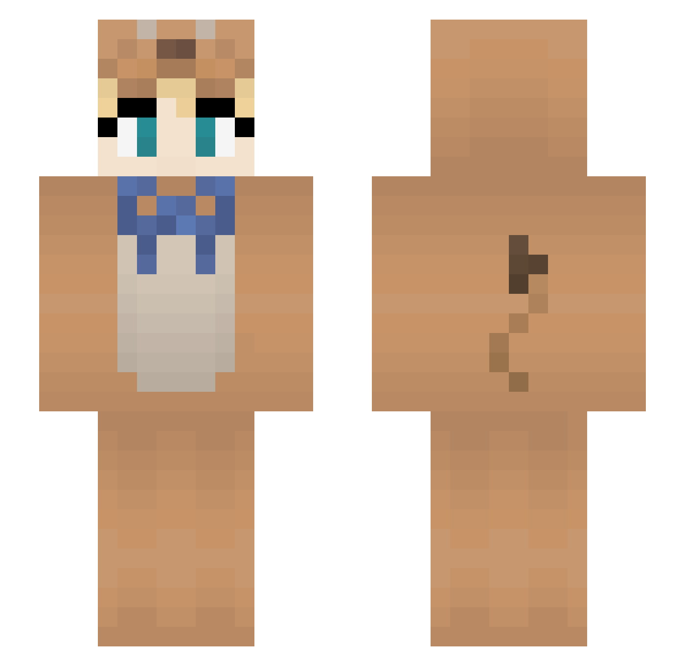 TalosRen Minecraft skin, front and back view