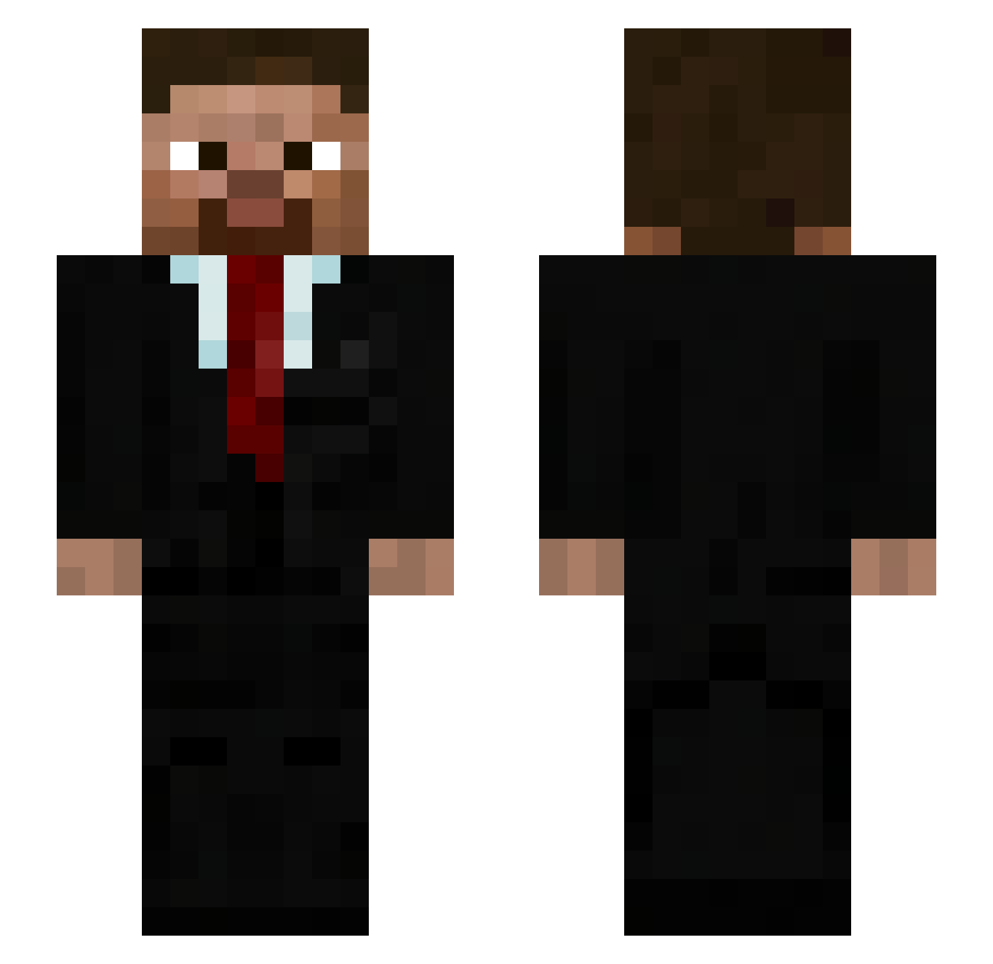 Y_Bow Minecraft skin, front and back view