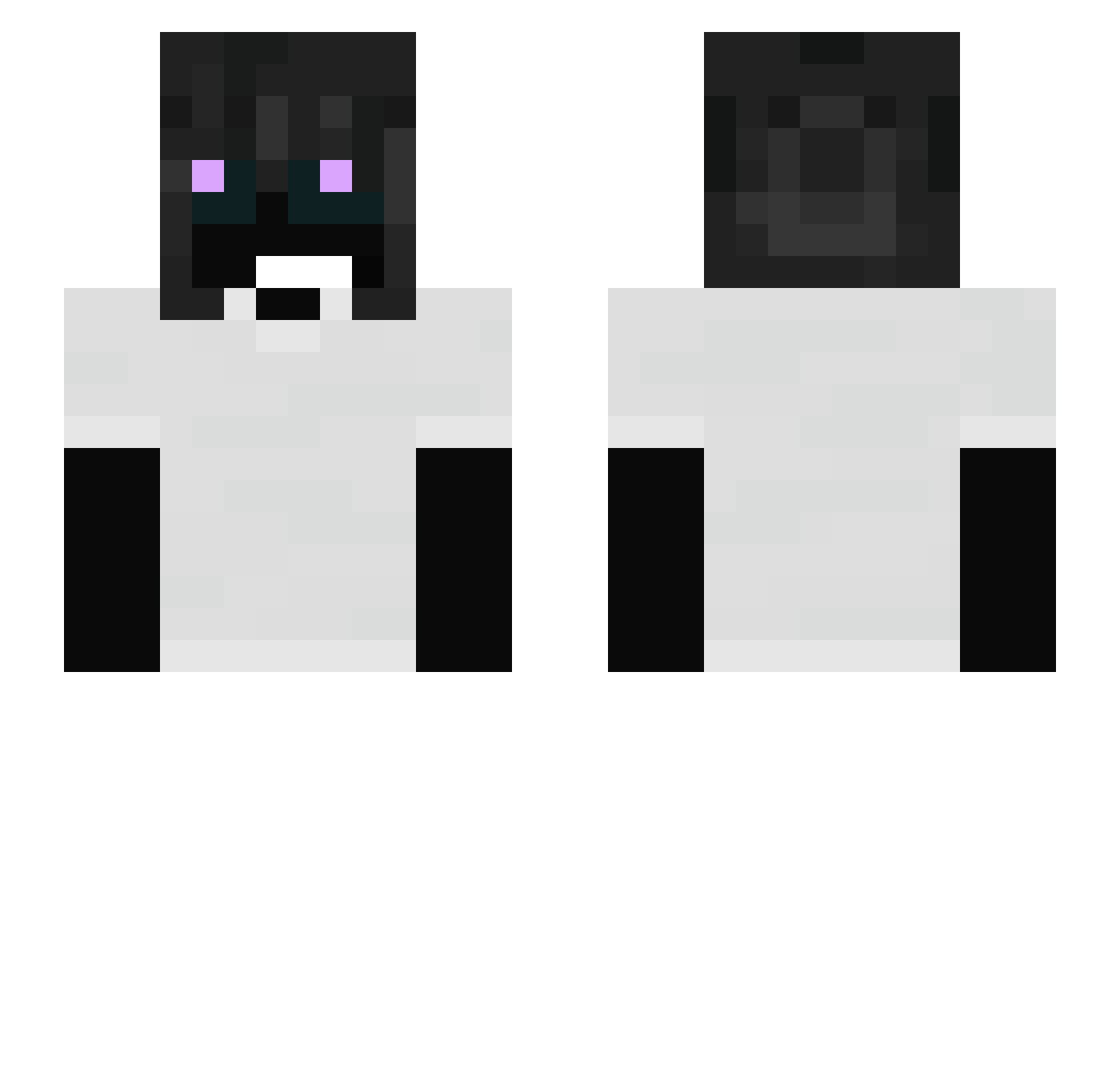 Puleo Minecraft skin, front and back view