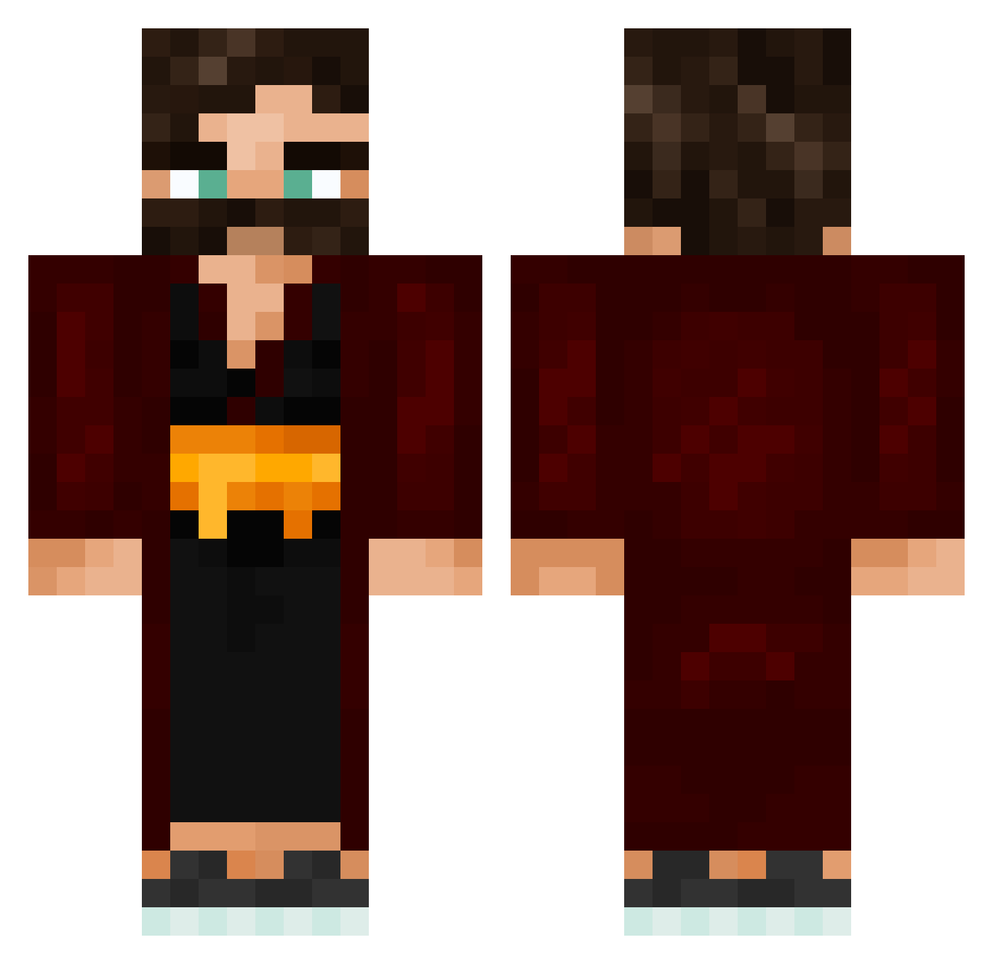 CUBIXEL_ Minecraft skin, front and back view