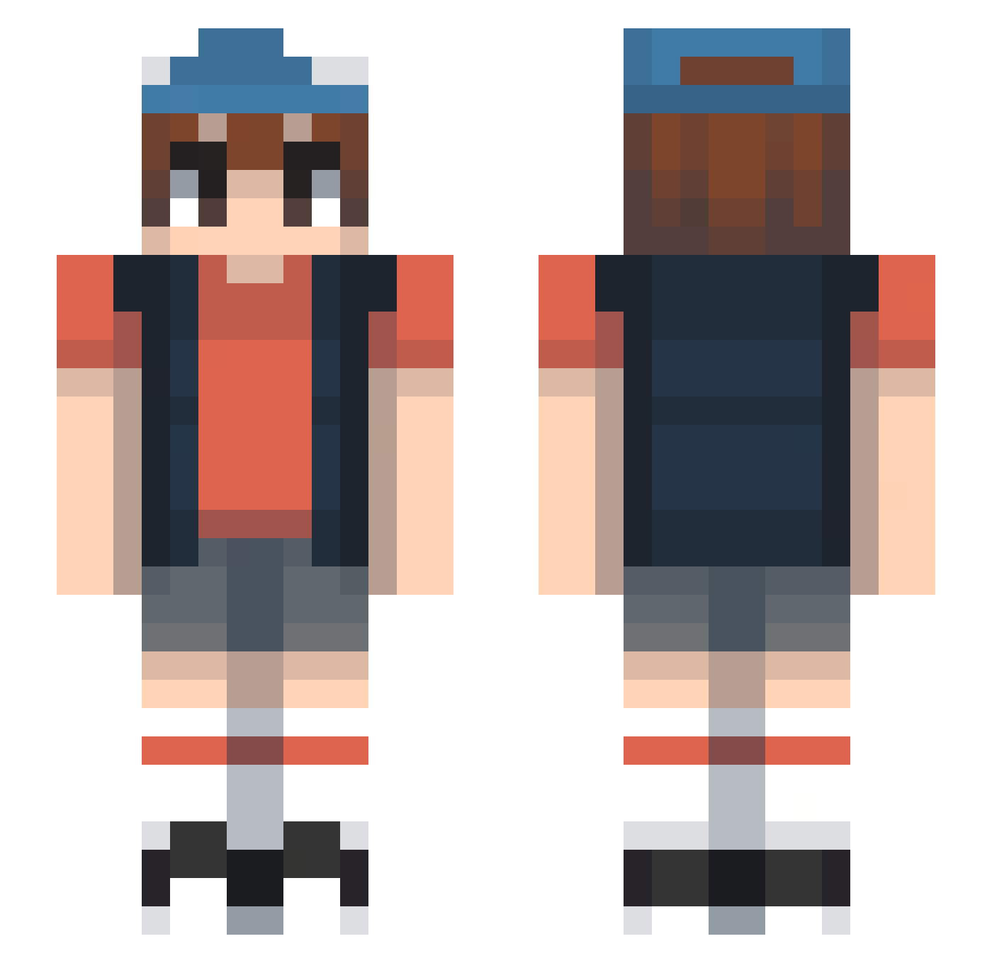 Schlurp09 Minecraft skin, front and back view
