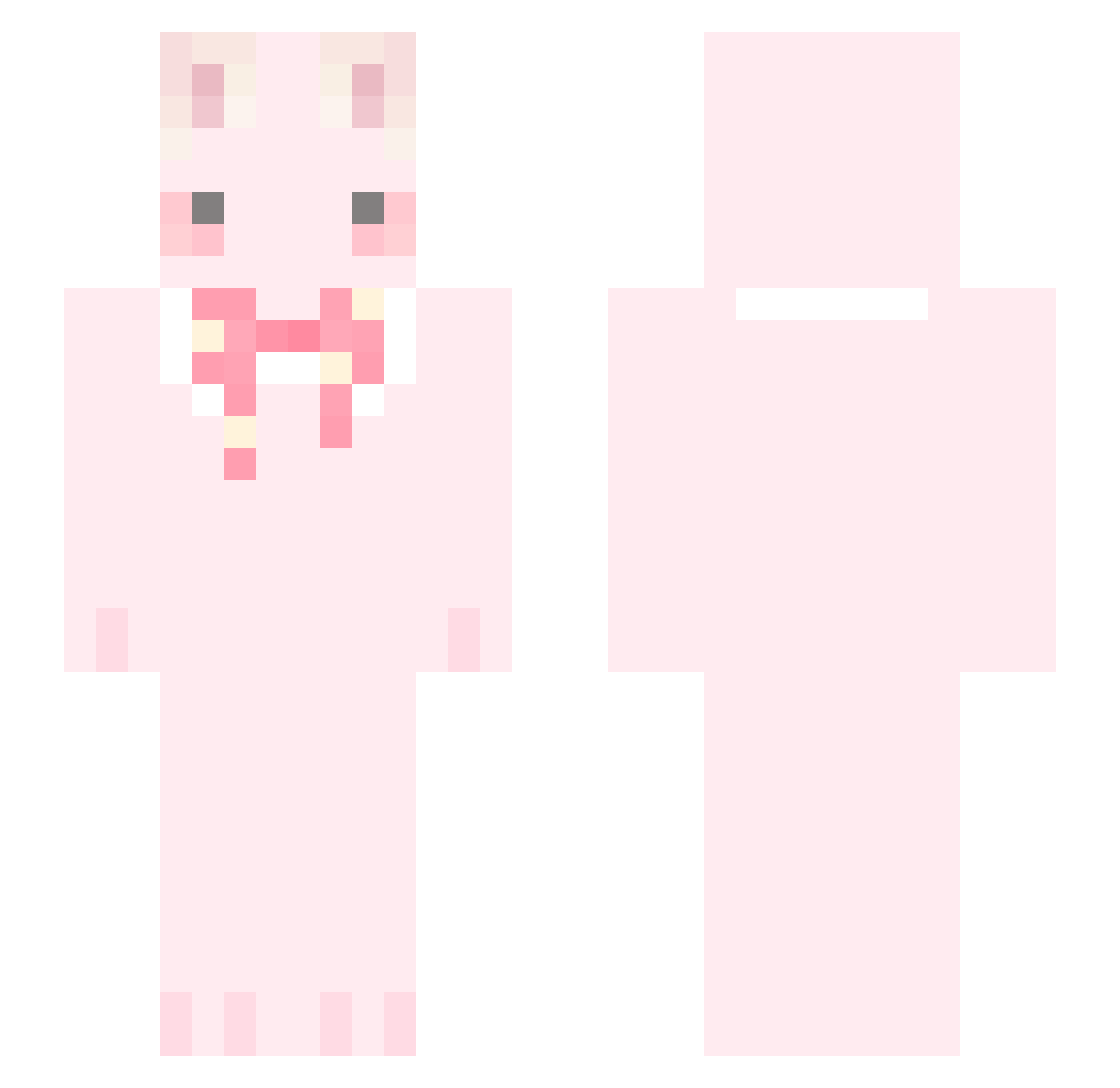 bunnvv Minecraft skin, front and back view