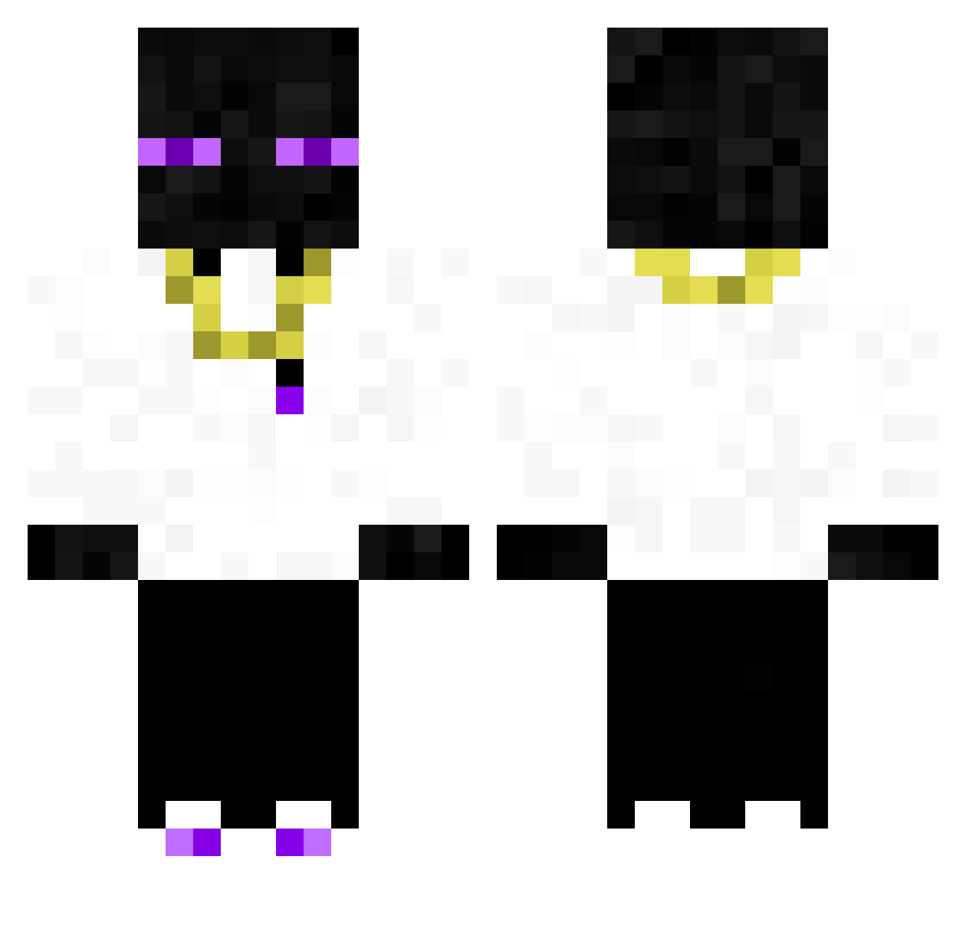 stofjongen Minecraft skin, front and back view