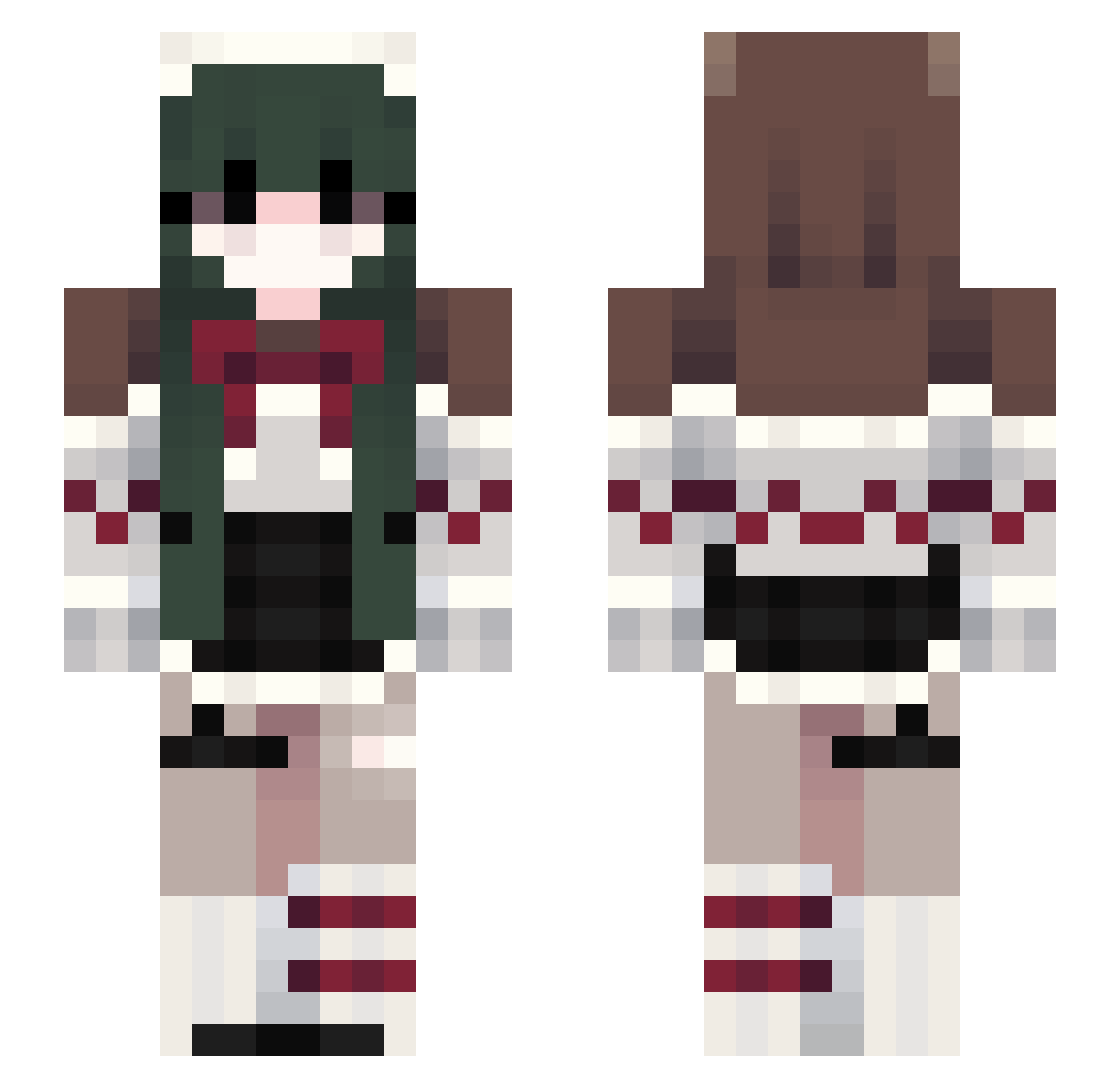 SilhouettedSighs Minecraft skin, front and back view