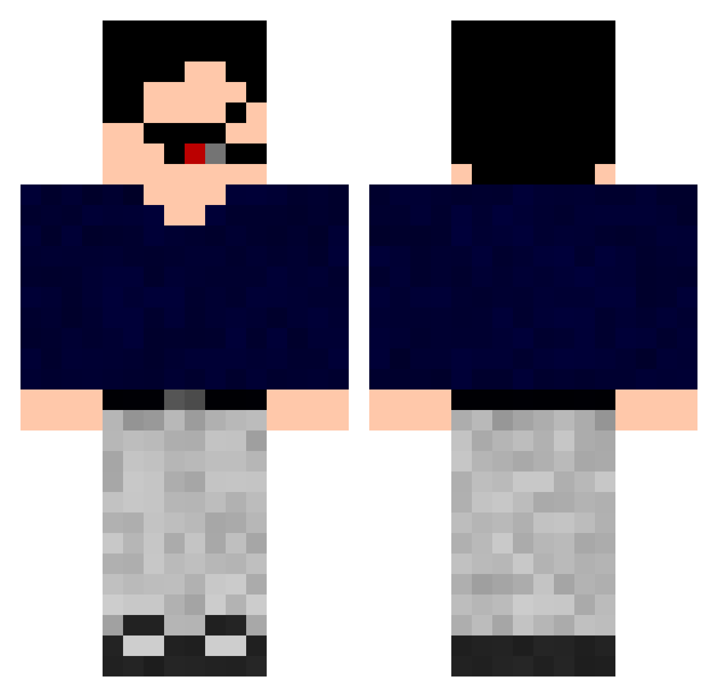 Droven_07 Minecraft skin, front and back view