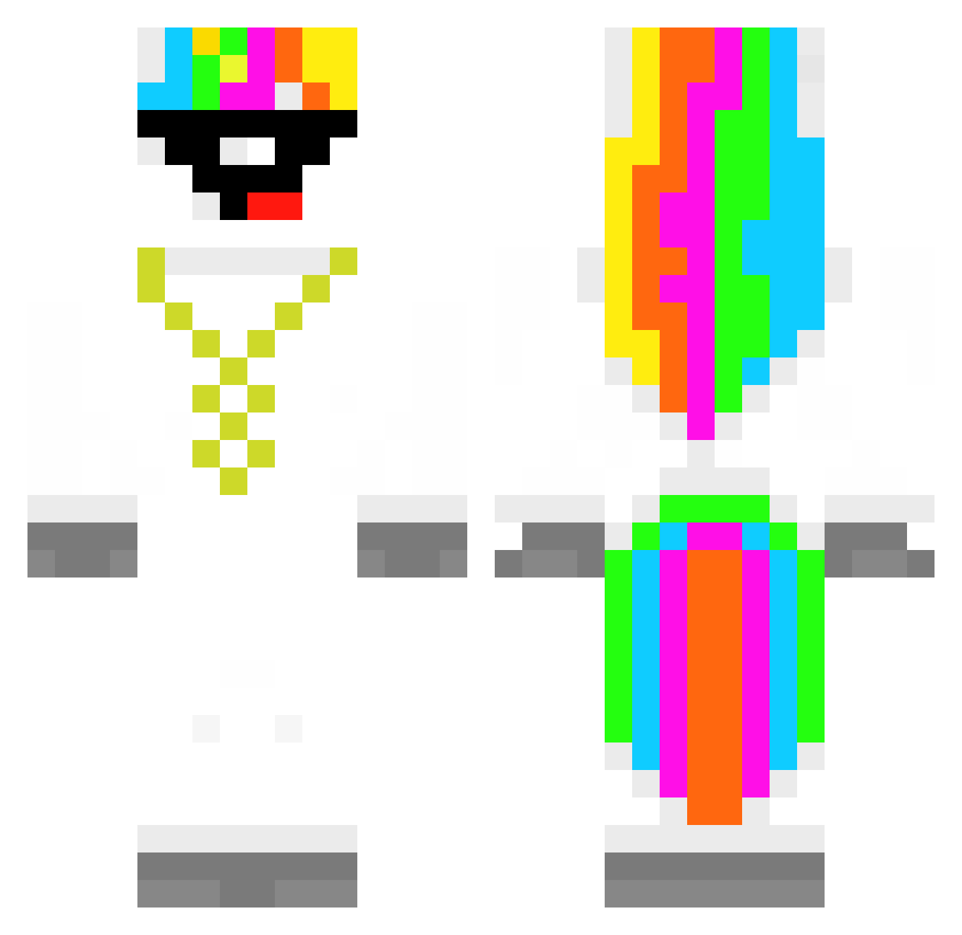 XARKON_Slayer Minecraft skin, front and back view