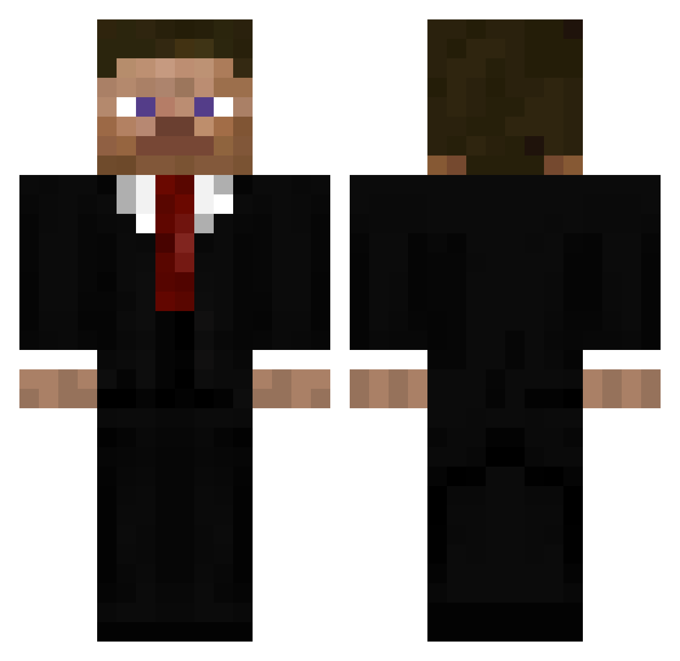 plywithaboicarti Minecraft skin, front and back view