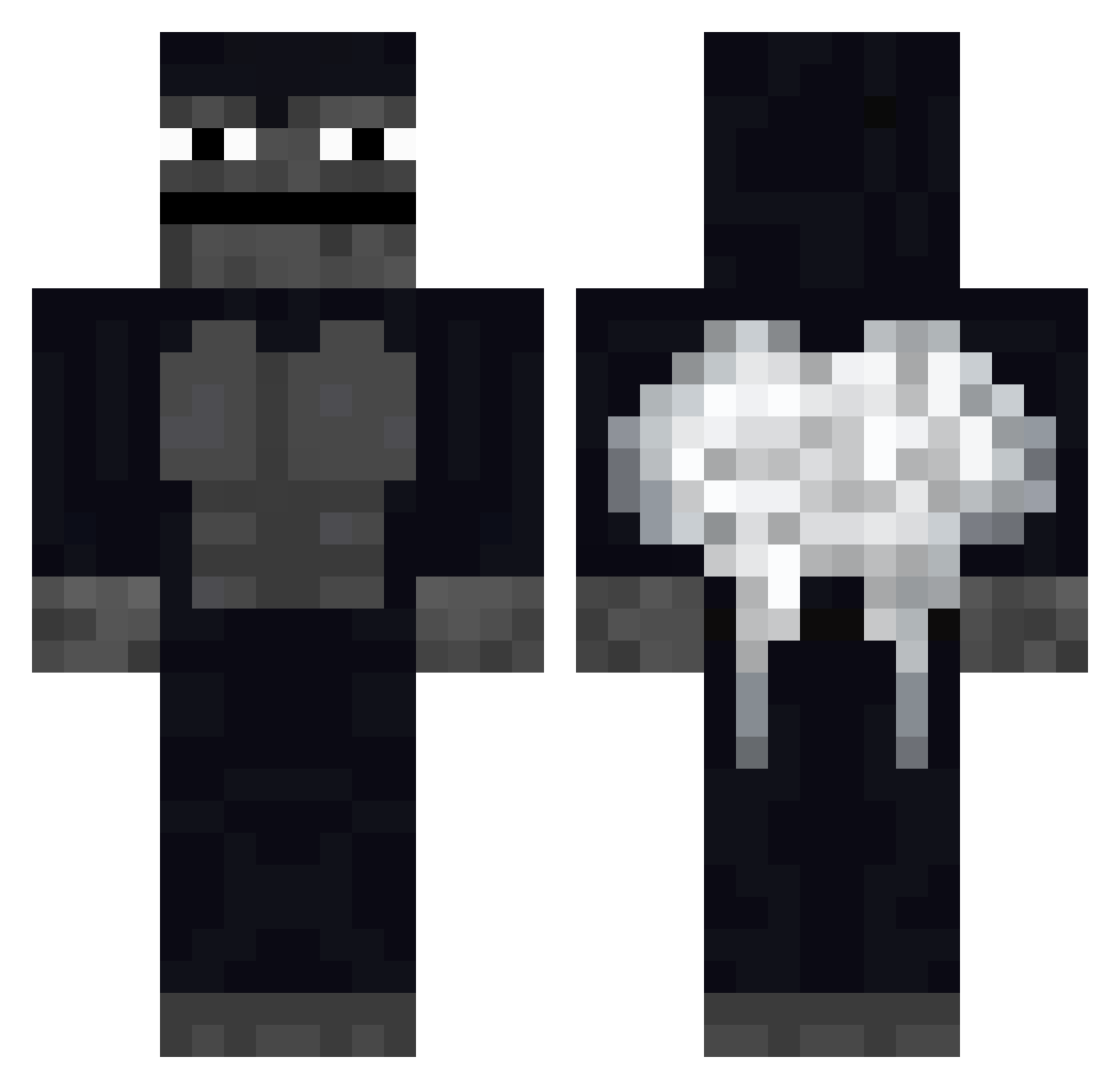 krowlito Minecraft skin, front and back view