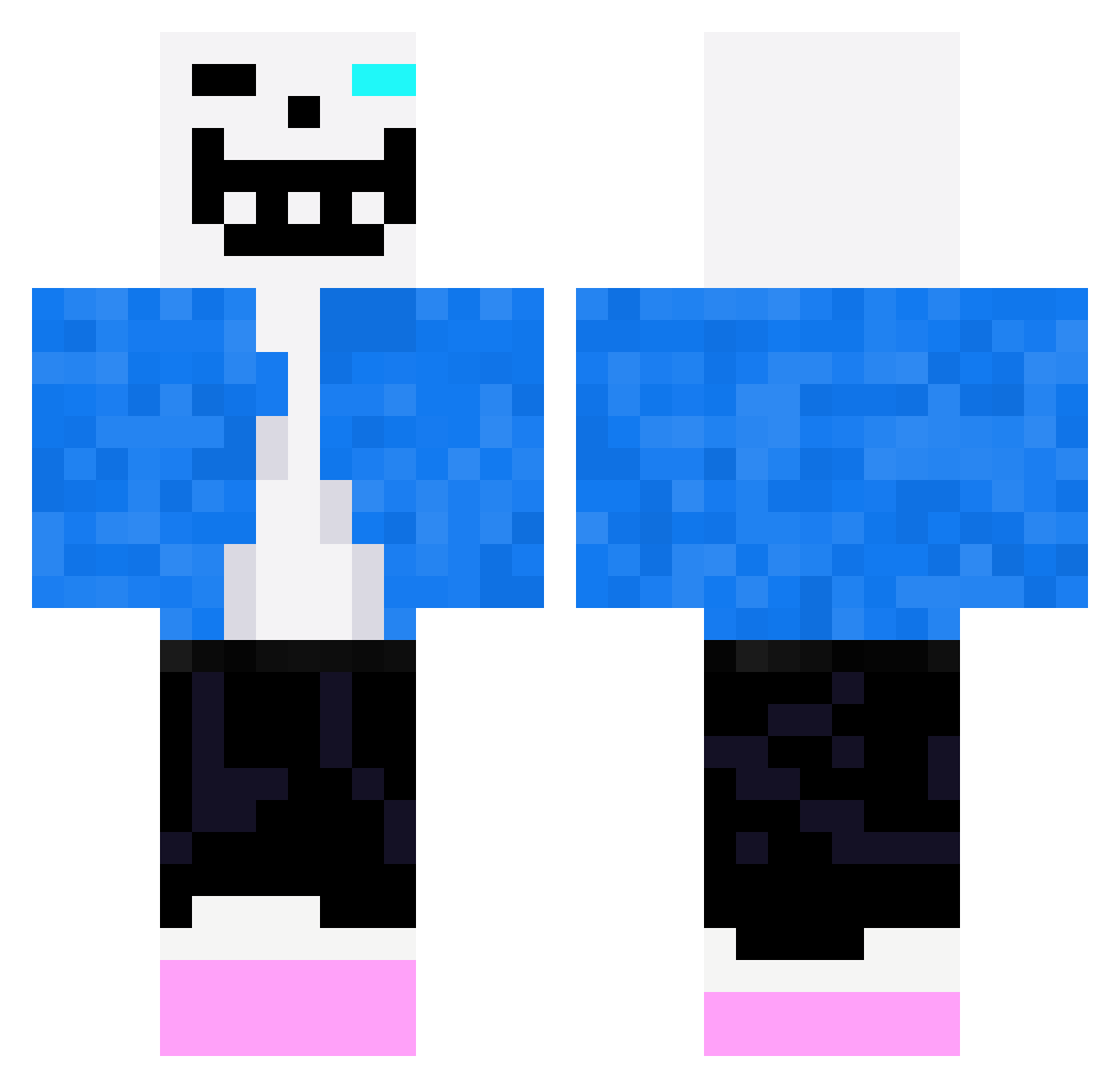 KentCk23 Minecraft skin, front and back view