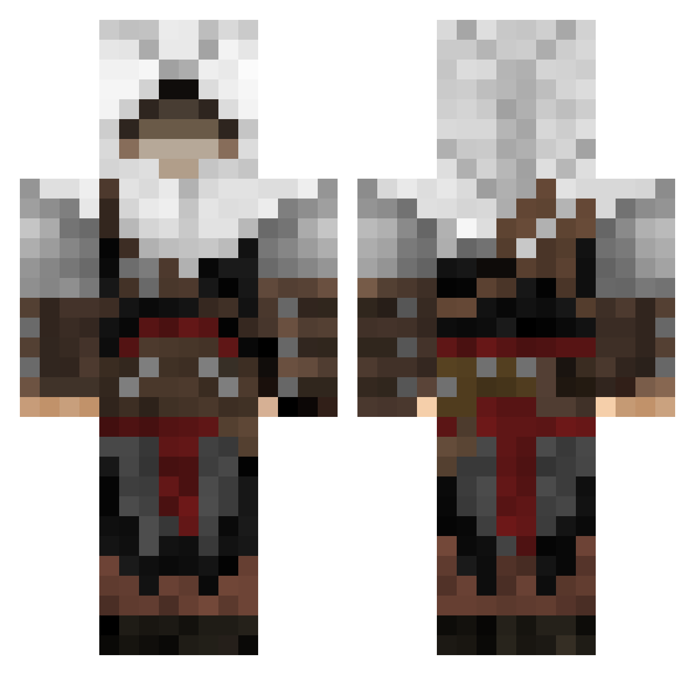 Dumdums2 Minecraft skin, front and back view