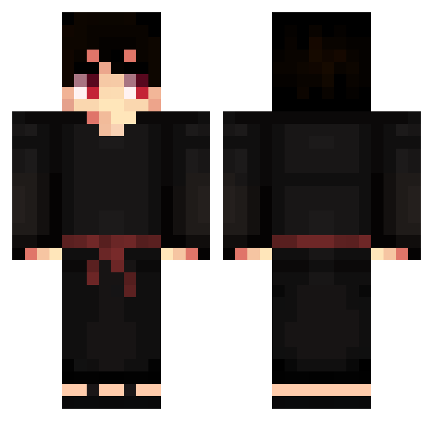 Ciume Minecraft skin, front and back view