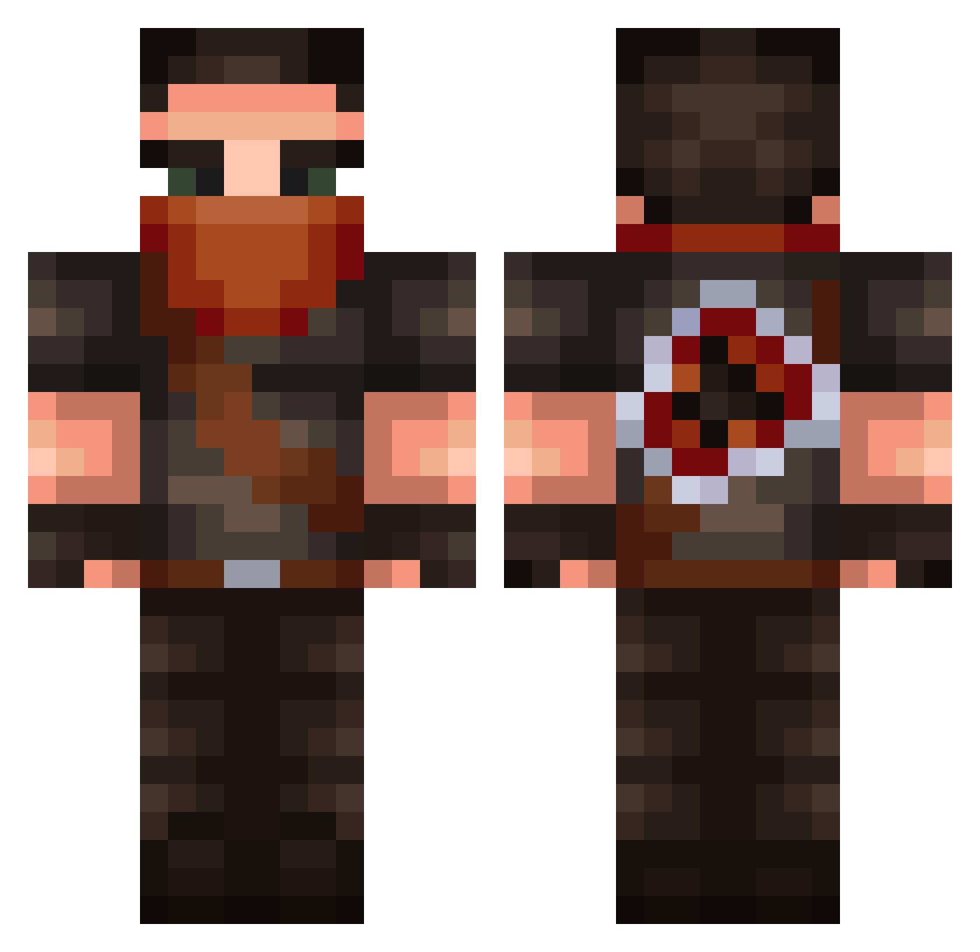smurfman5 Minecraft skin, front and back view