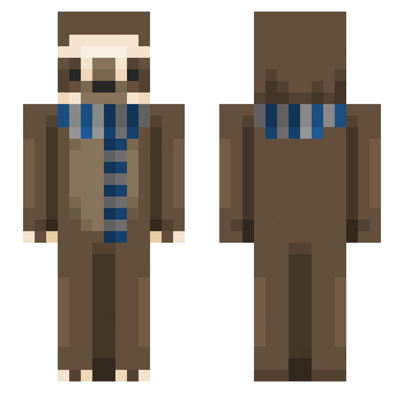 Lourdes3105 Minecraft skin, front and back view