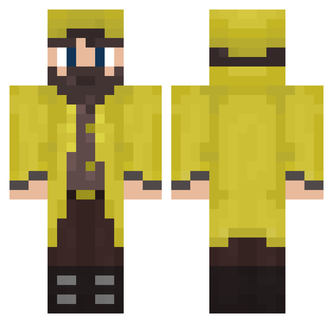 Stinko5000 Minecraft skin, front and back view