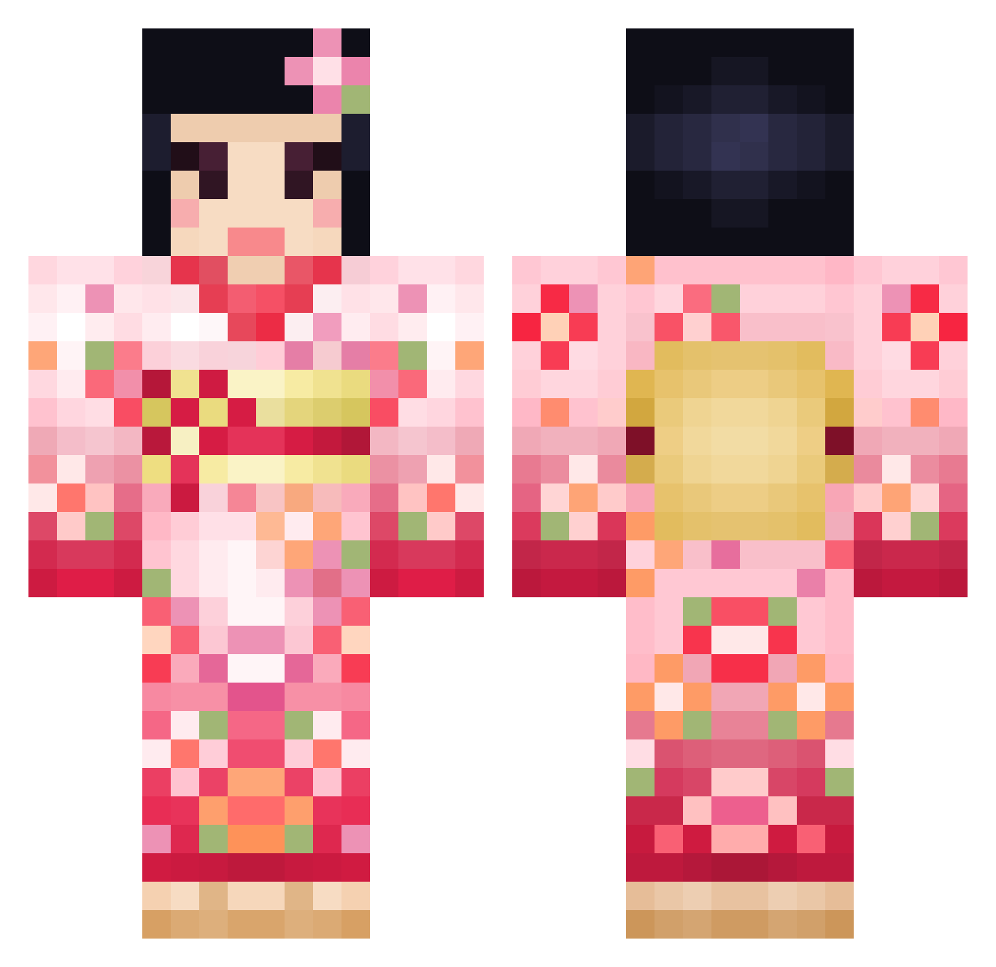 doctorH6 Minecraft skin, front and back view