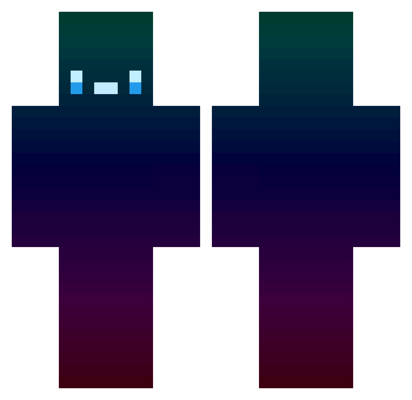 TheMoment1 Minecraft skin, front and back view