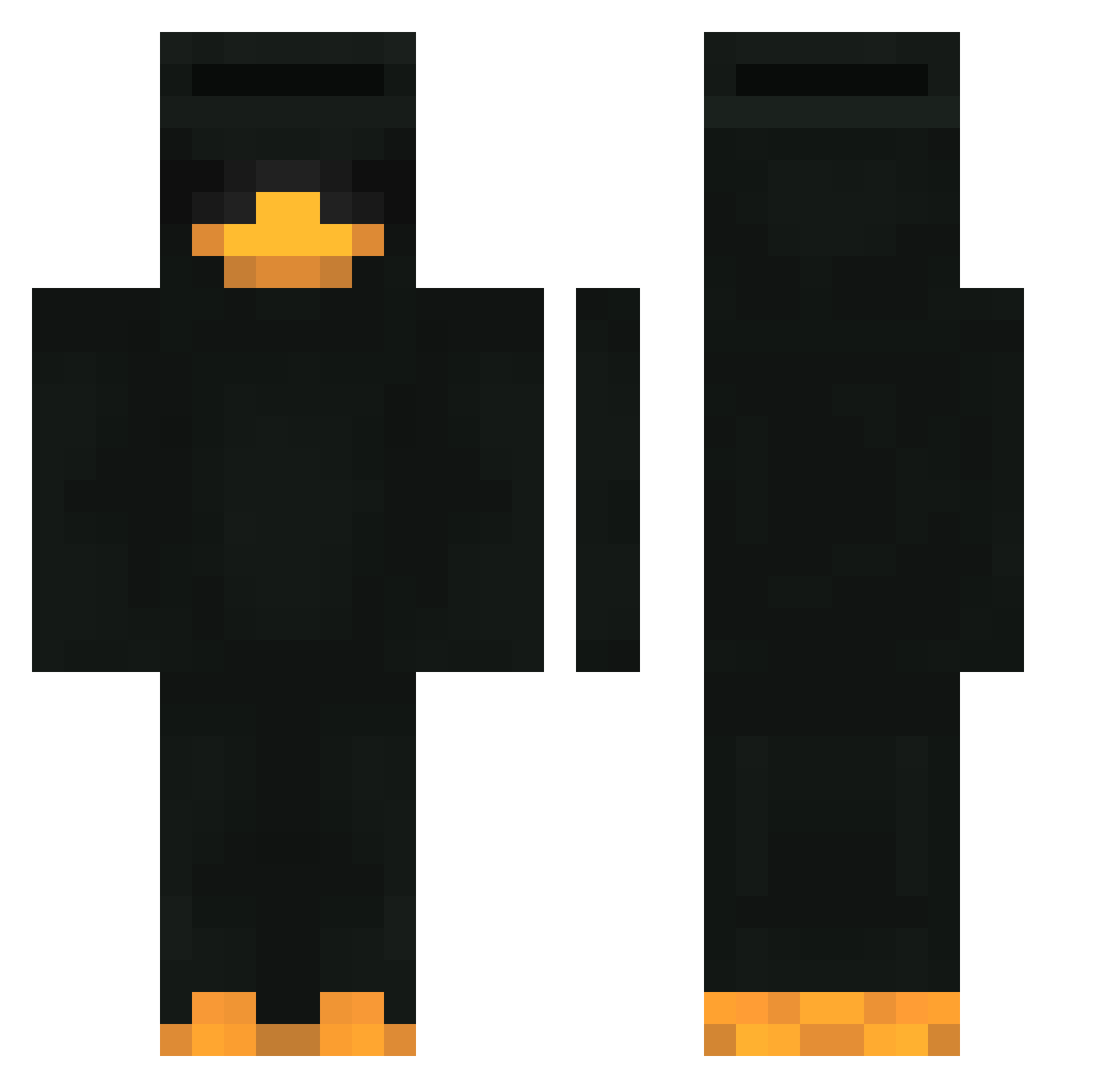 Starystarego Minecraft skin, front and back view