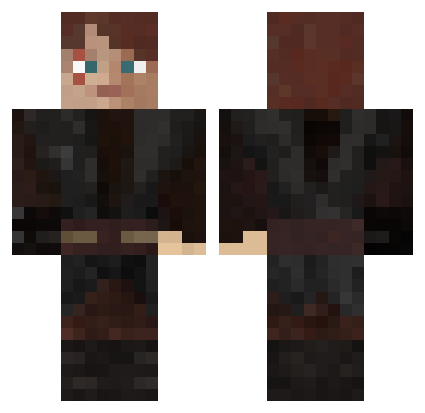K1ra17 Minecraft skin, front and back view