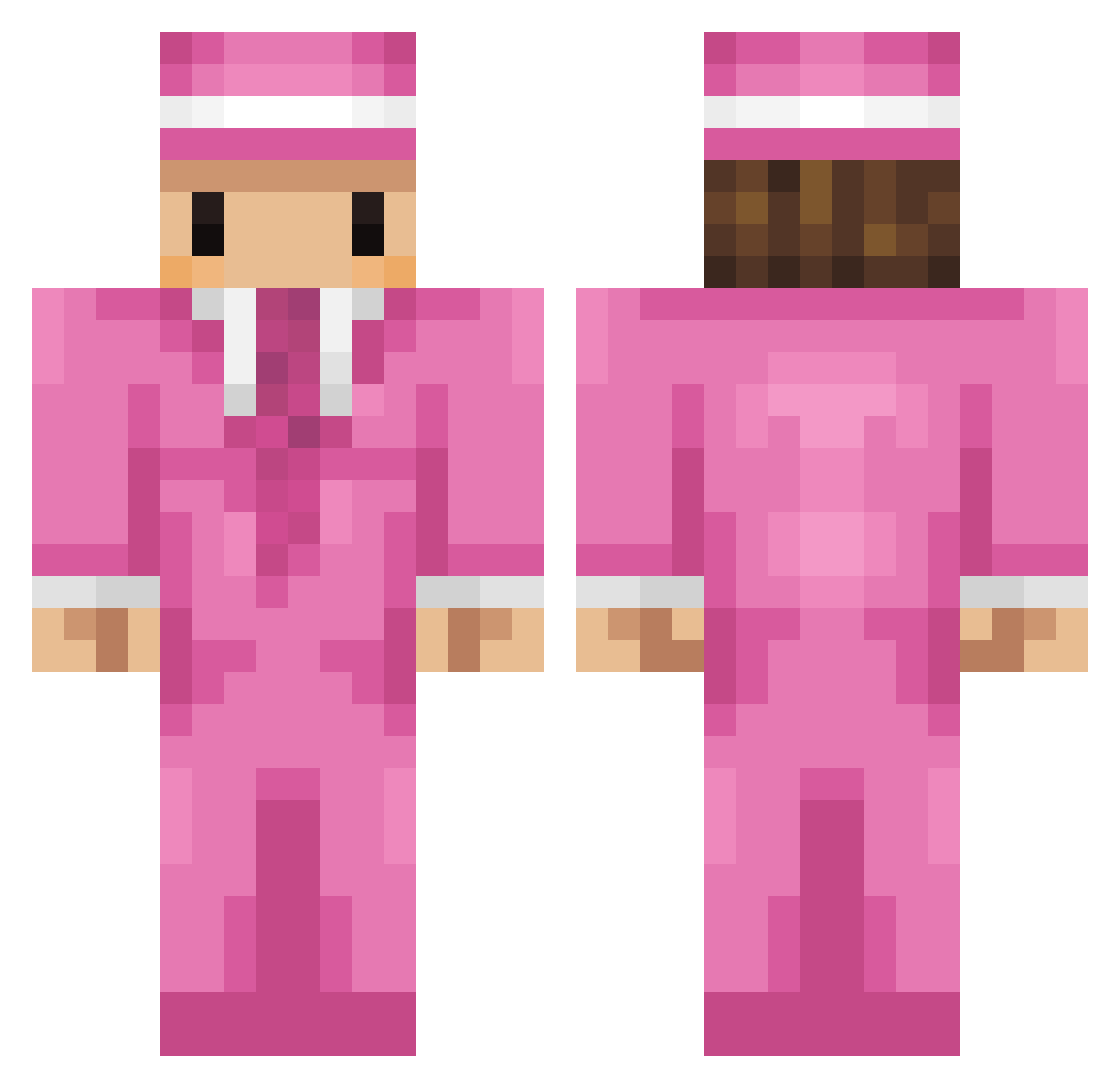 Robisimopizza Minecraft skin, front and back view