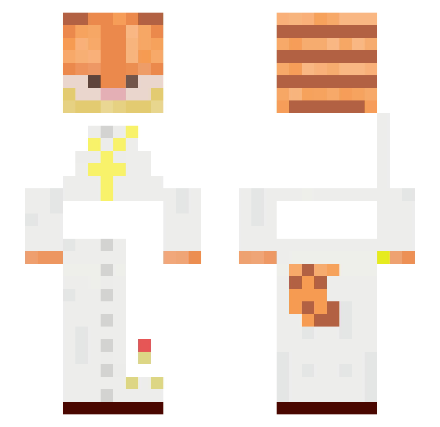 EnOtIuM Minecraft skin, front and back view