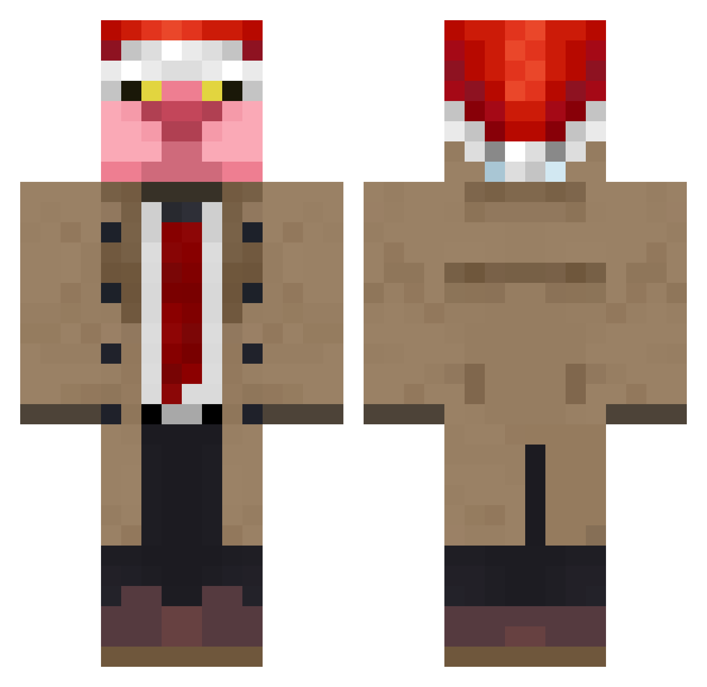 ryomiam Minecraft skin, front and back view