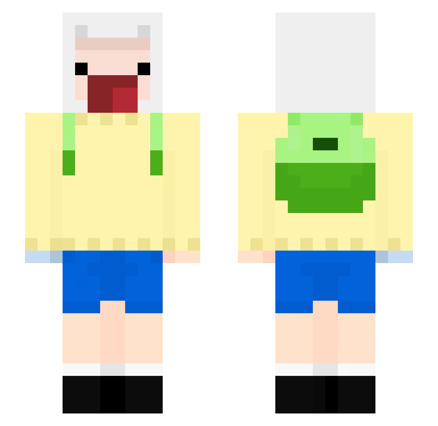 xcalibur81 Minecraft skin, front and back view