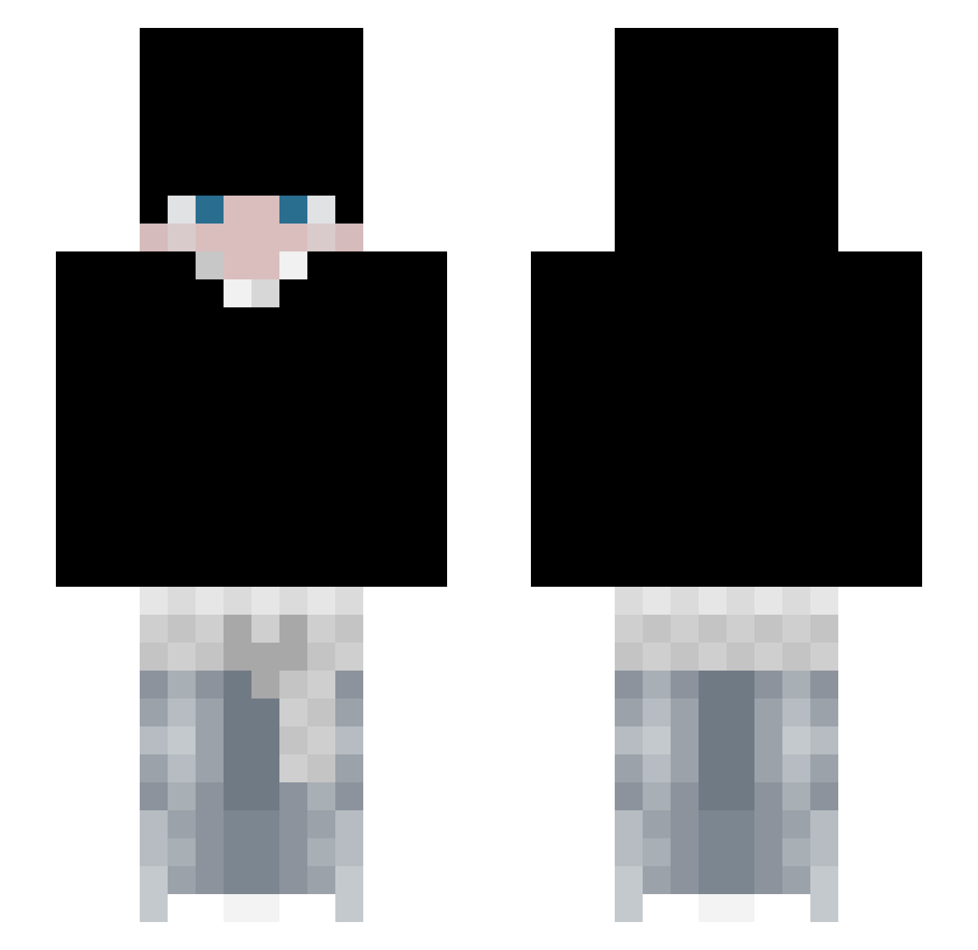 kalebepcf Minecraft skin, front and back view