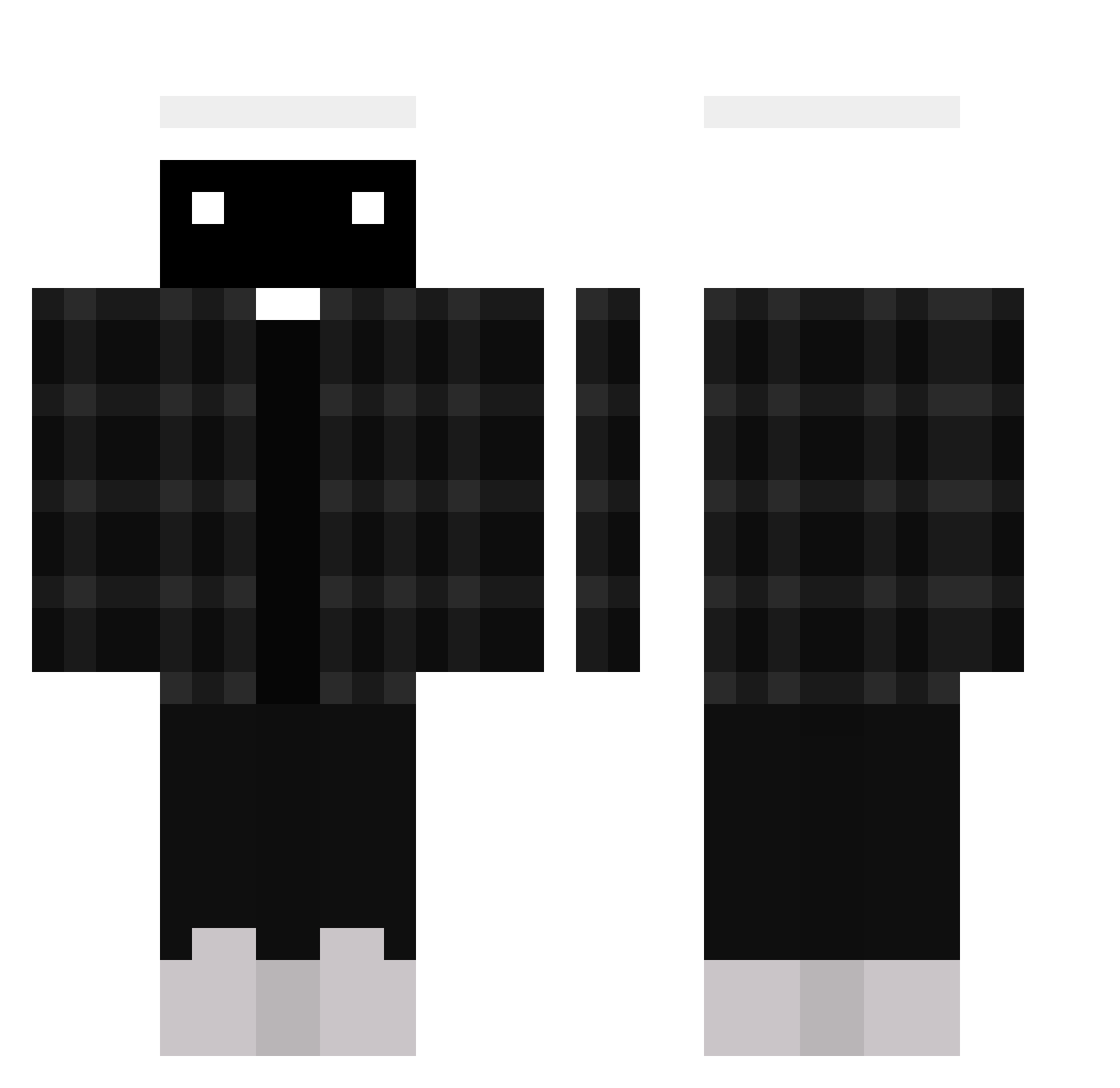 zEfeBey Minecraft skin, front and back view