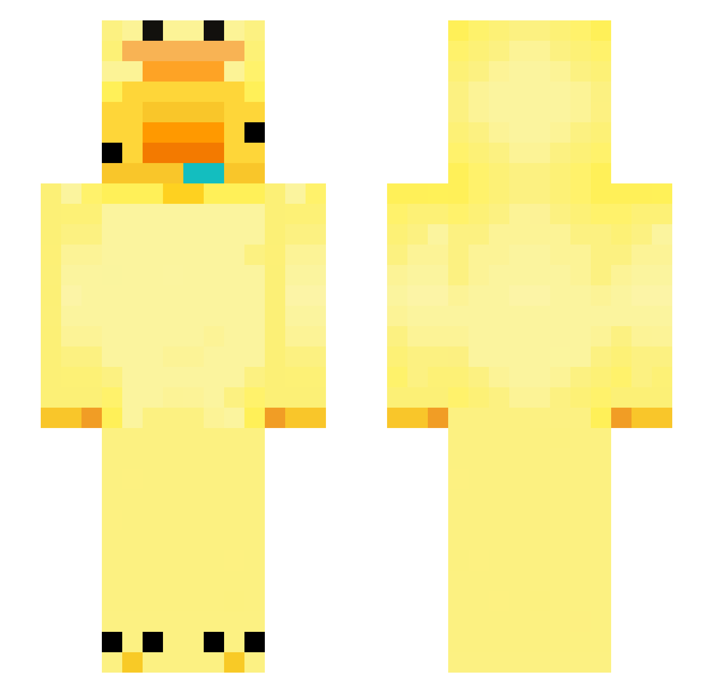 sallmon Minecraft skin, front and back view