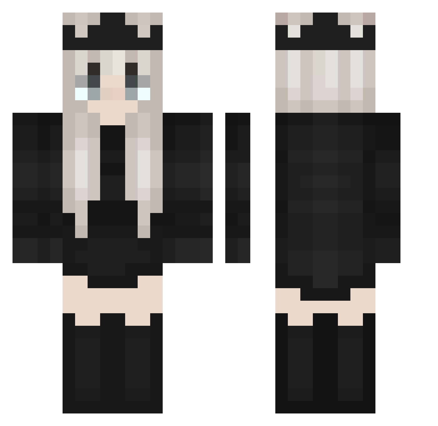 Localists Minecraft skin, front and back view