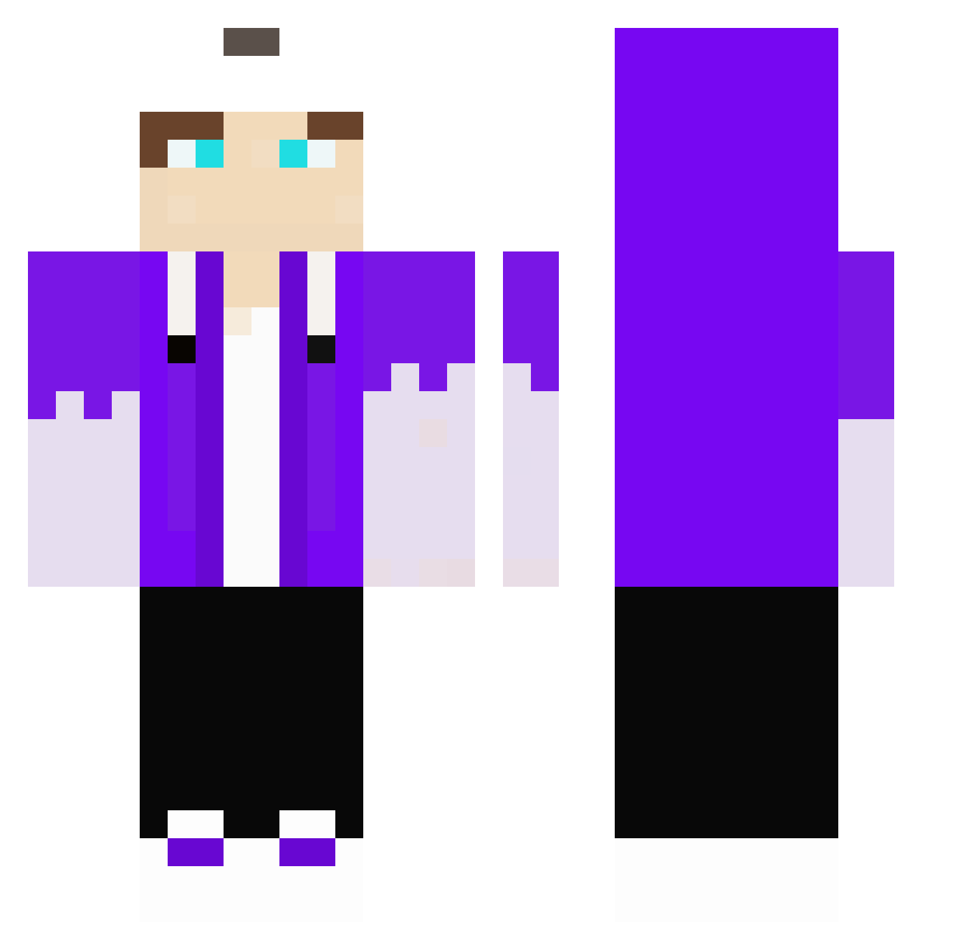 Sn1ck3rz_pro Minecraft skin, front and back view