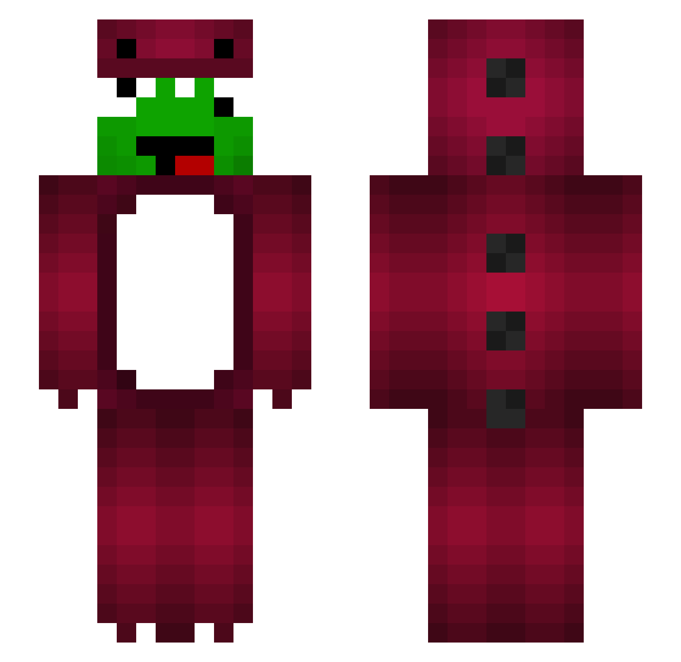 Fucik_ Minecraft skin, front and back view