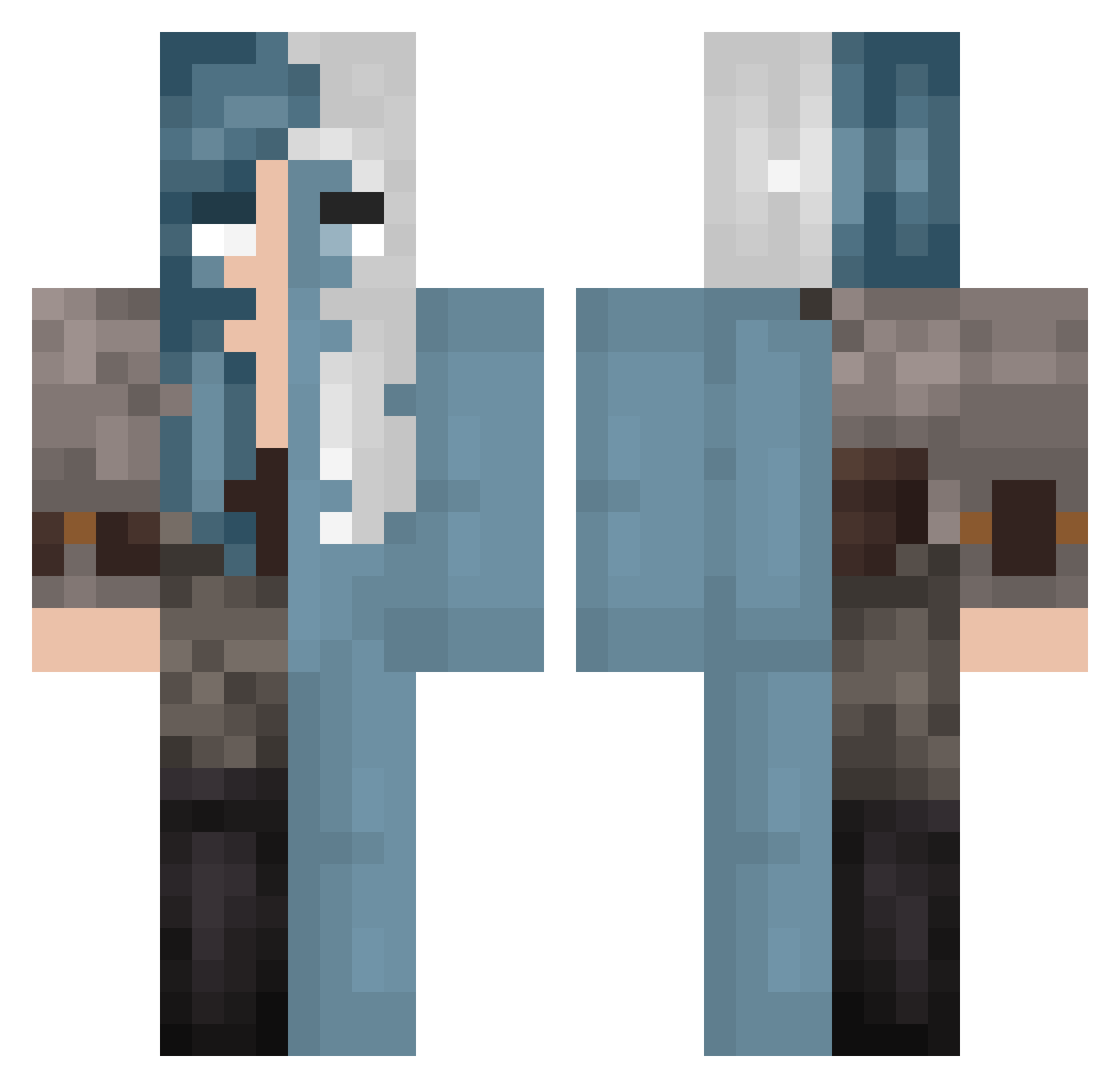 WanderingScot Minecraft skin, front and back view