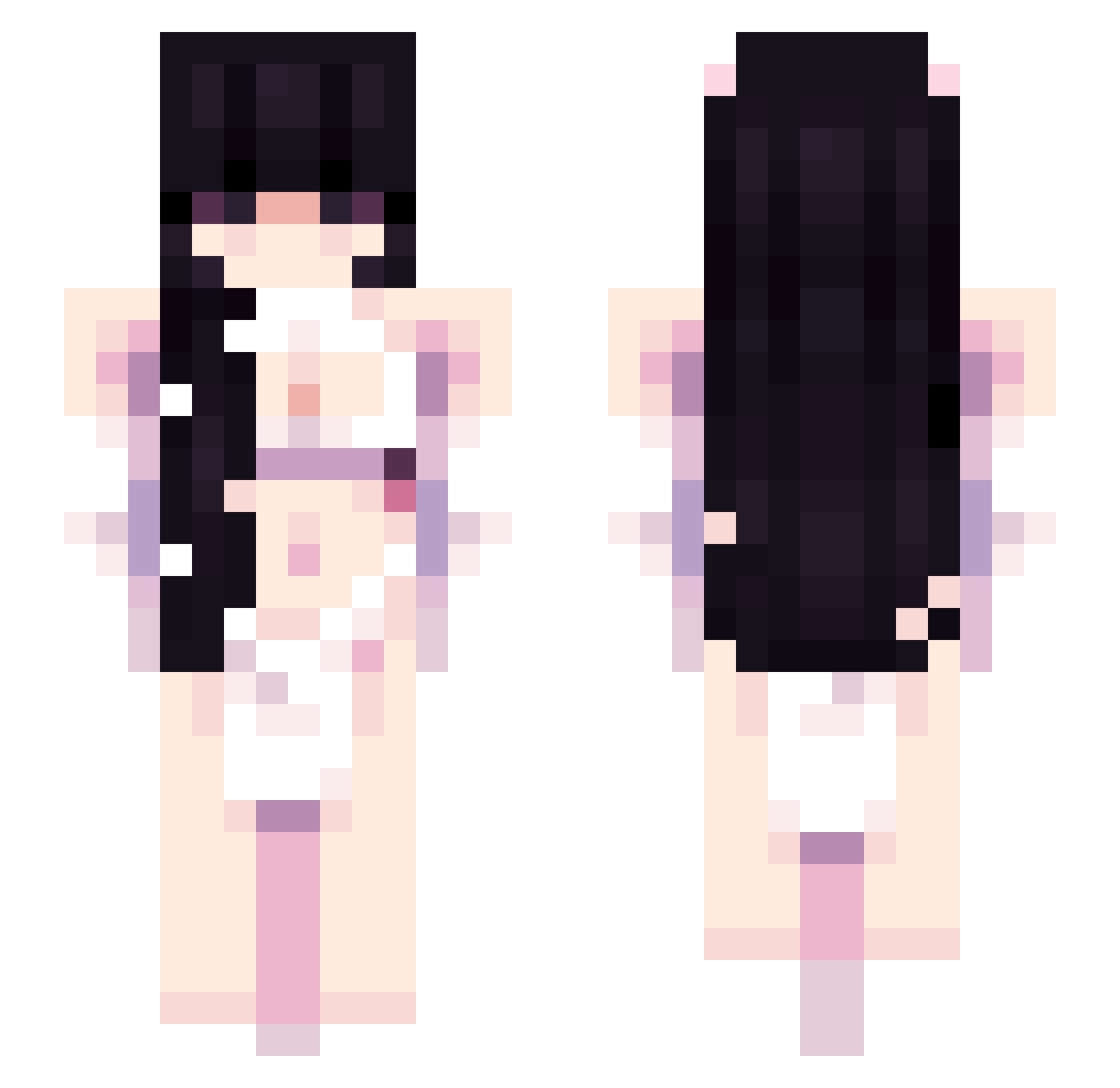 SerentyDreamS Minecraft skin, front and back view