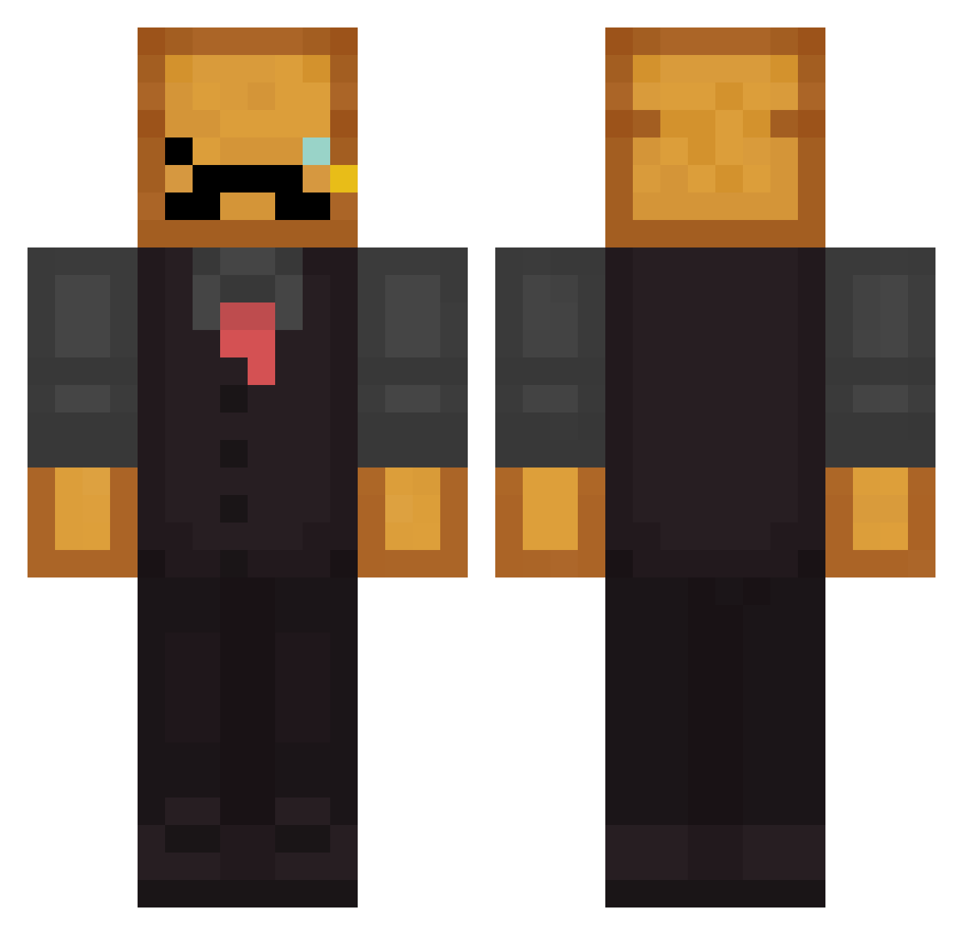 CentranosBad Minecraft skin, front and back view