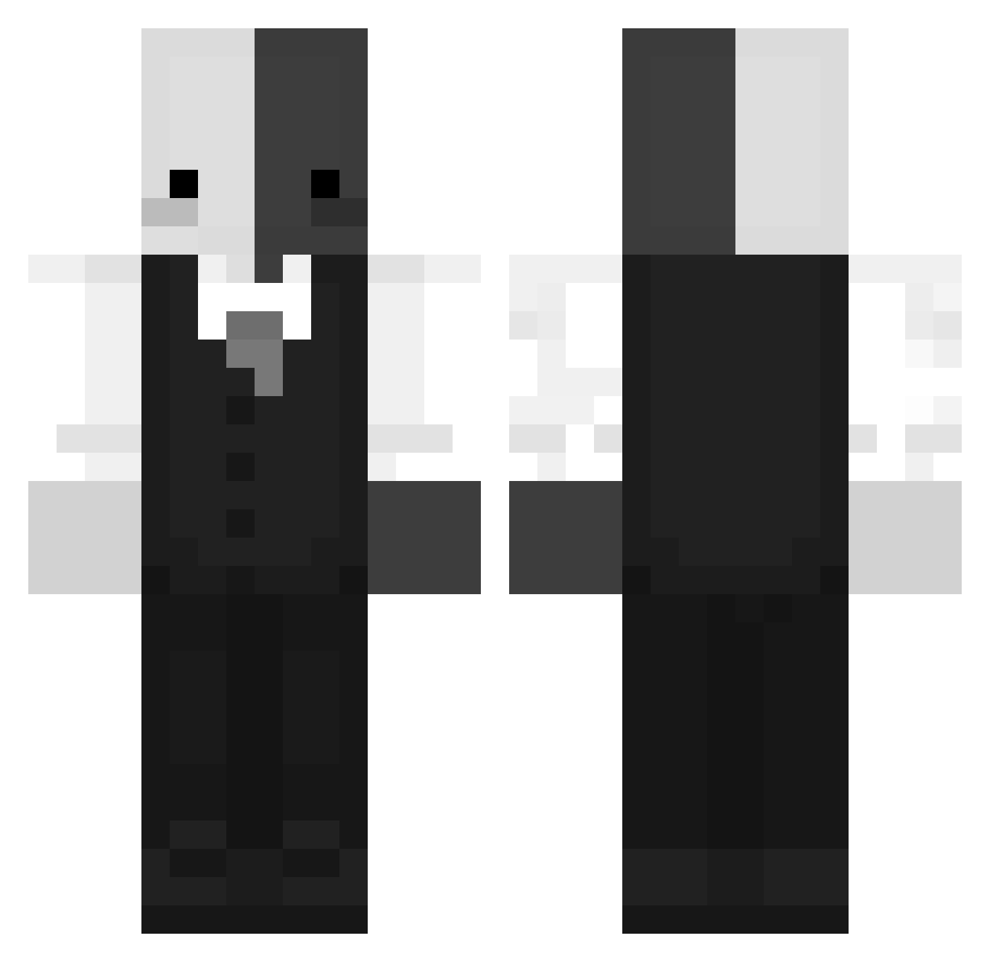 totinos9 Minecraft skin, front and back view