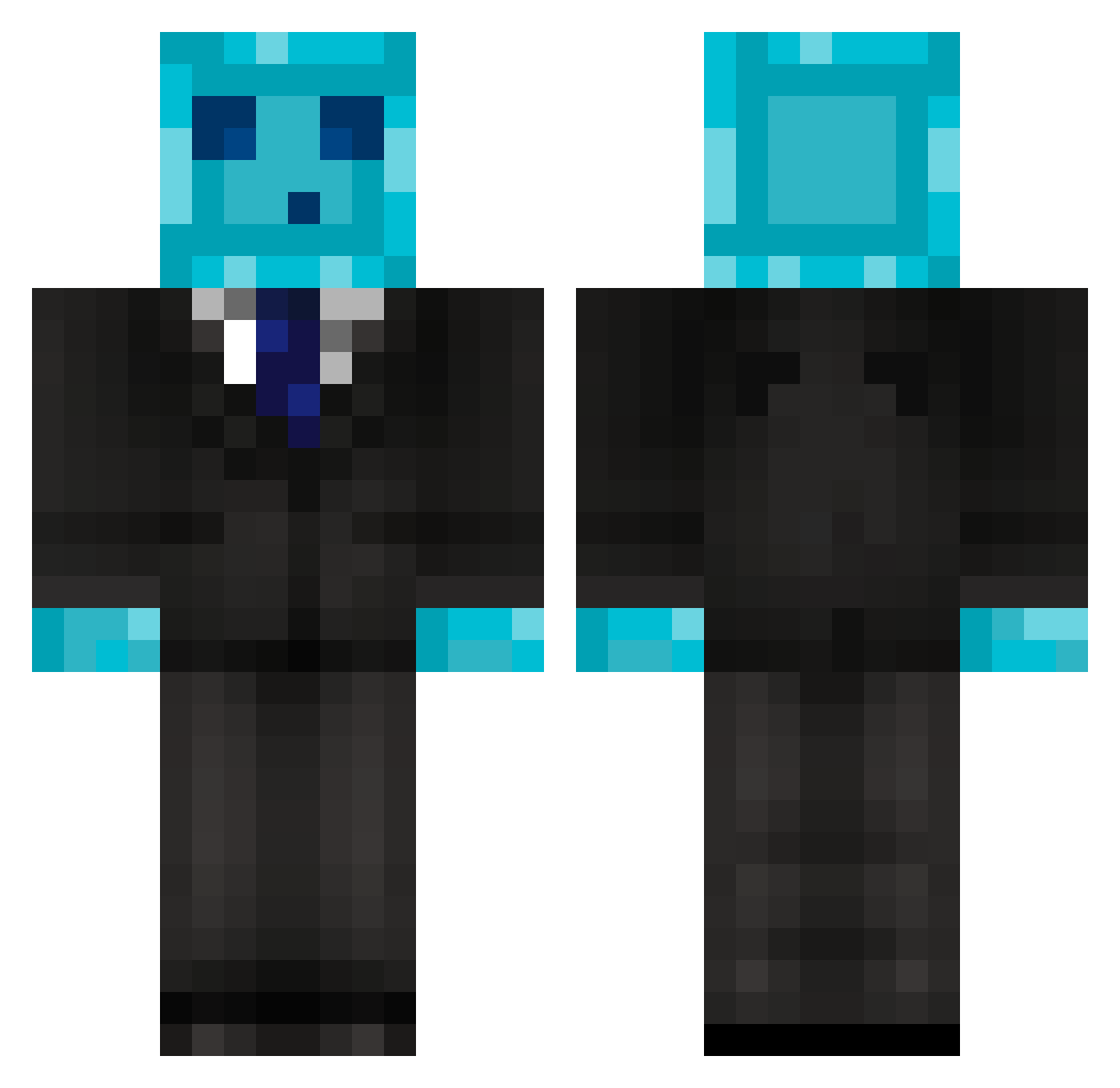 viletricks Minecraft skin, front and back view